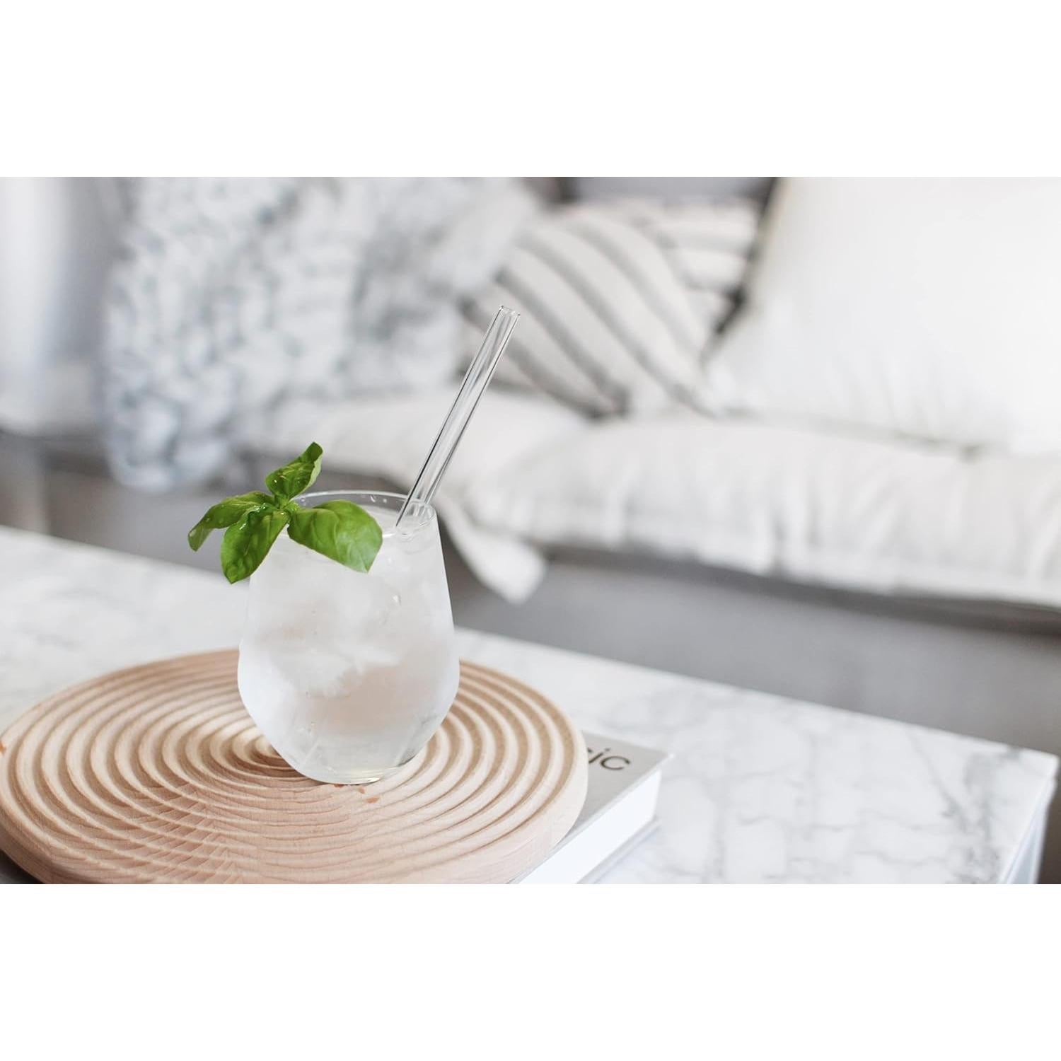 Juego de Pajitas de Vidrio Soma Set de 4 con Estuche y Limpieza