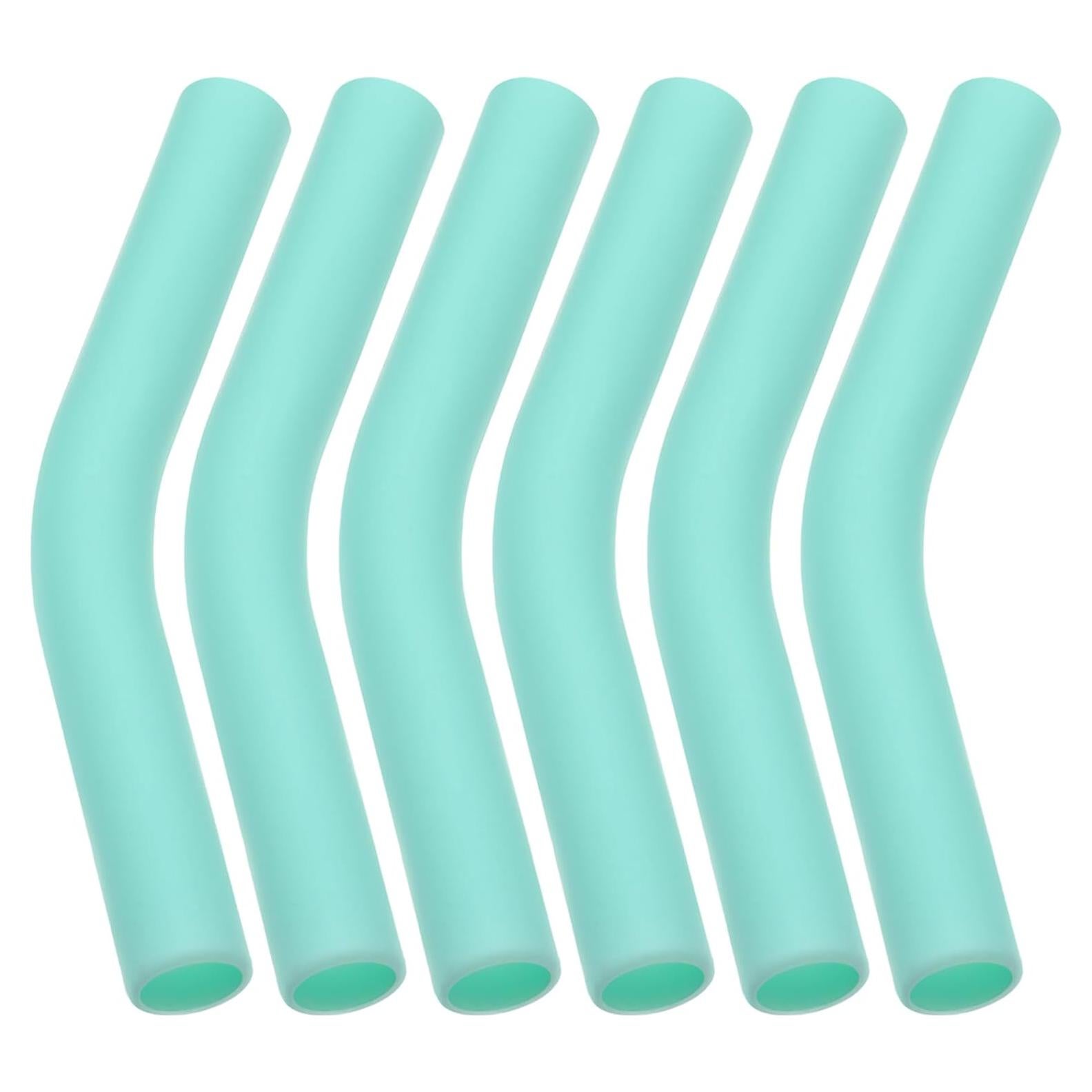 6 Puntas de Silicona Verde para Pajitas de Metal SynHHergyx