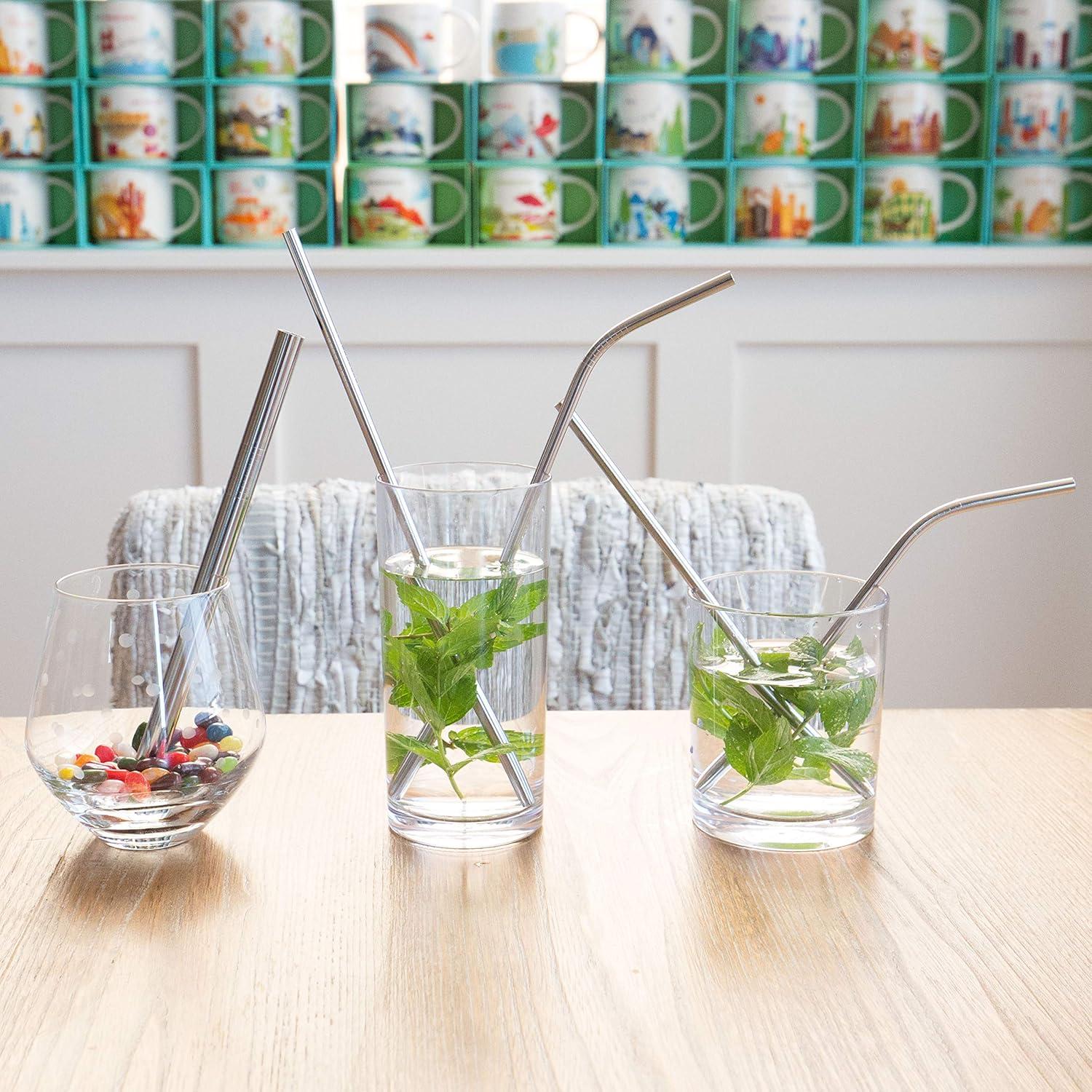 Pajitas Reutilizables de Acero Inoxidable Youngever - 12 Piezas