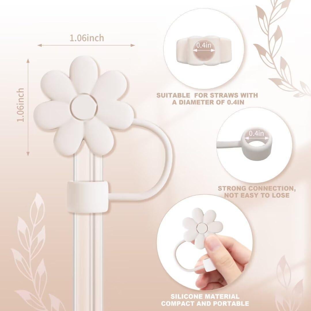 Accesorios para Taza Stanley ANLABESY - 4 Cubiertas de Pajilla y 2 Encantos de Letra