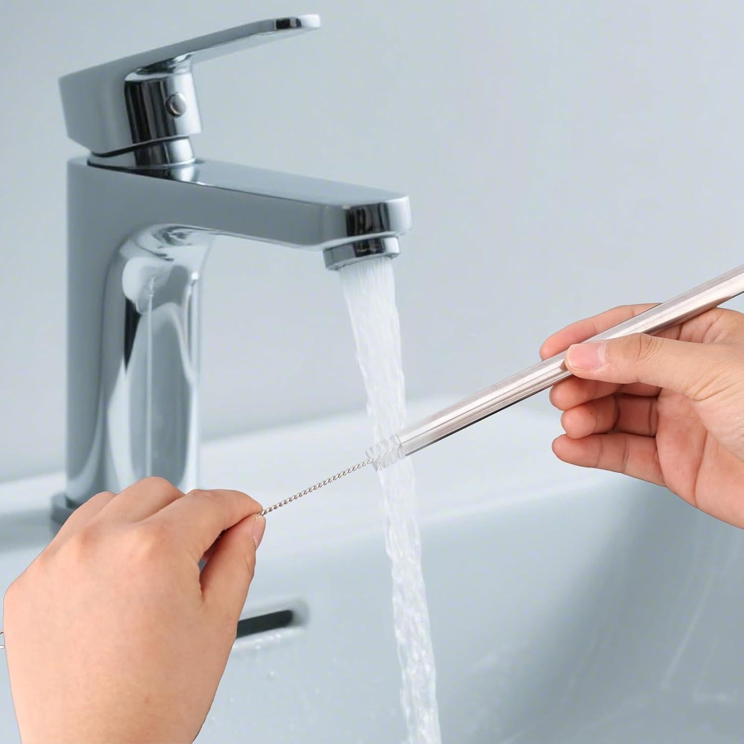 4 Pajitas Reutilizables Acero Inoxidable Lyreh 20cm Azul