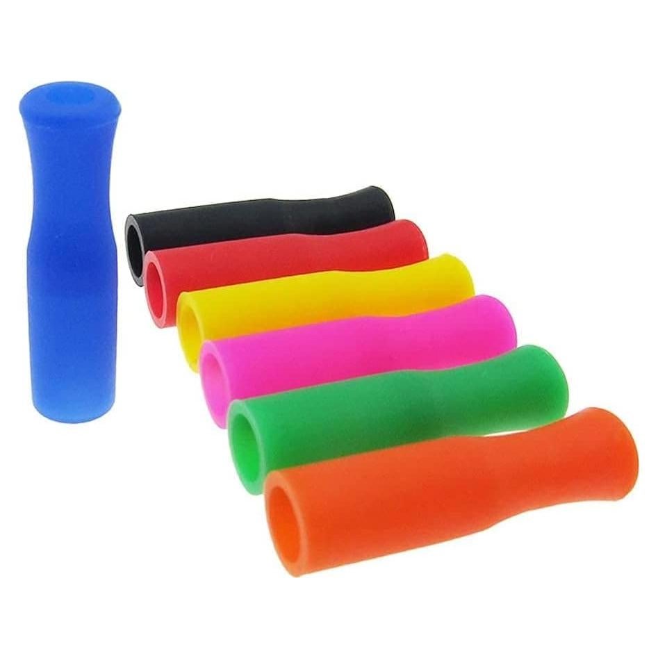20 Tapas de Silicona Coloridas Rosojodg para Popotes de 6mm