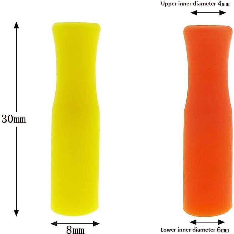 20 Tapas de Silicona Coloridas Rosojodg para Popotes de 6mm