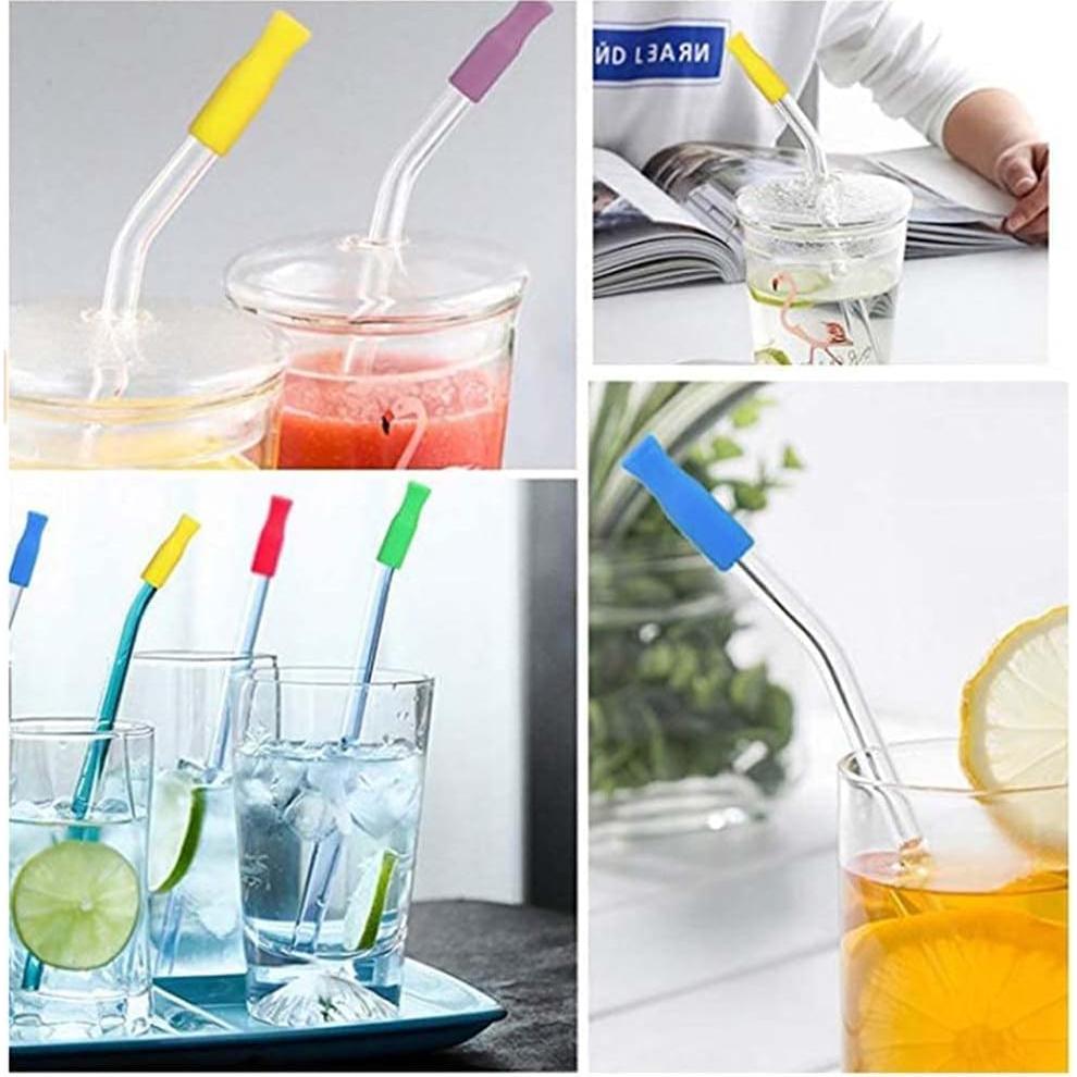 20 Tapas de Silicona Coloridas Rosojodg para Popotes de 6mm