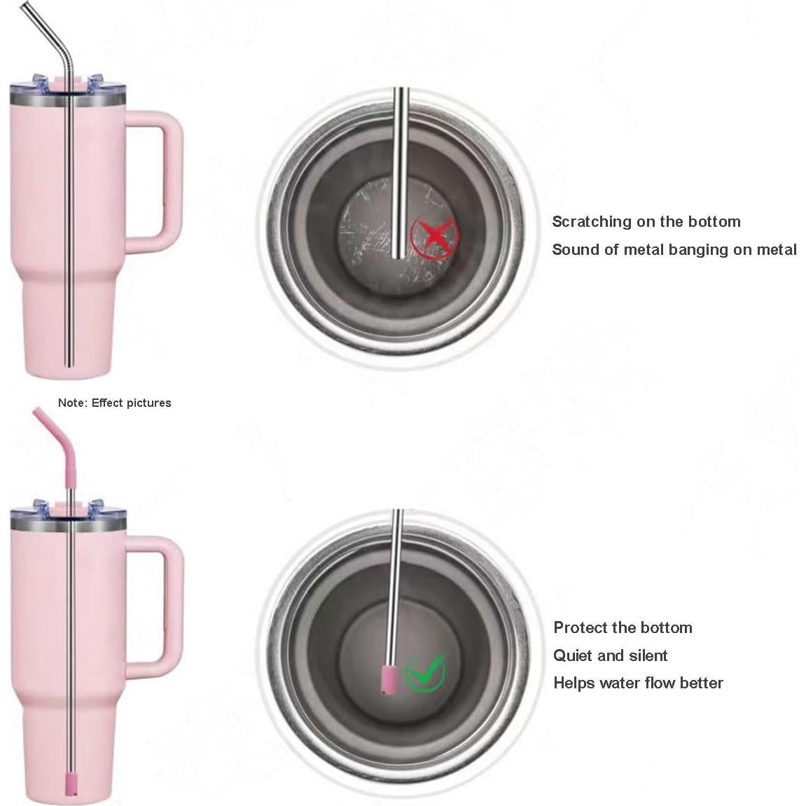 Consejos de Silicona Reutilizables Honfor para Pajitas 8mm - 20PCS