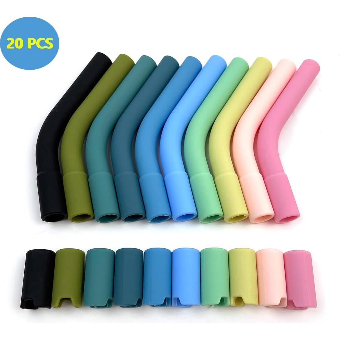 Consejos de Silicona Reutilizables Honfor para Pajitas 8mm - 20PCS