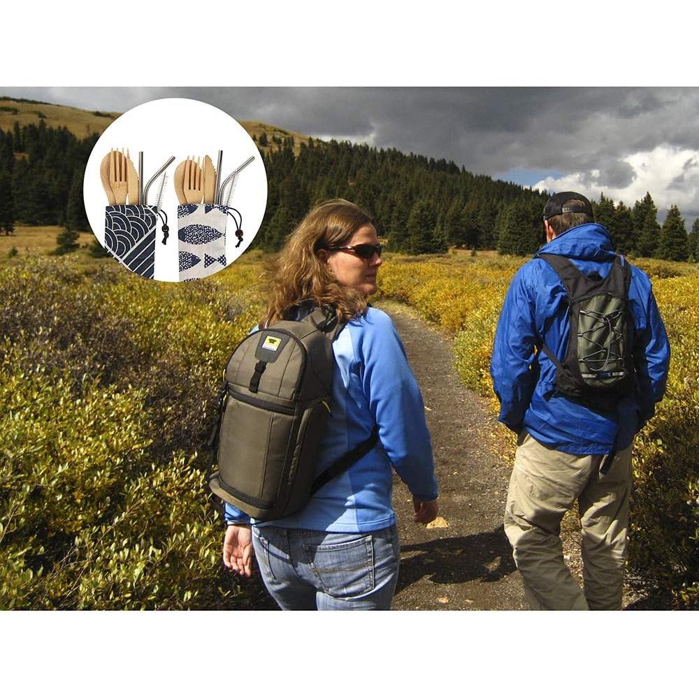 Conjunto de Cubiertos de Bambú UPTRUST 6 Piezas con Estuche