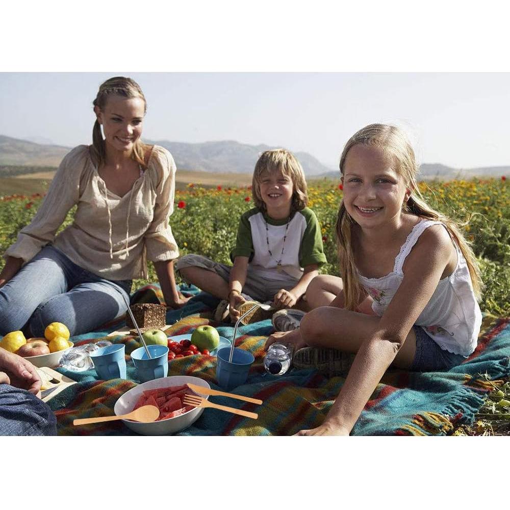 Conjunto de Cubiertos de Bambú UPTRUST 6 Piezas con Estuche