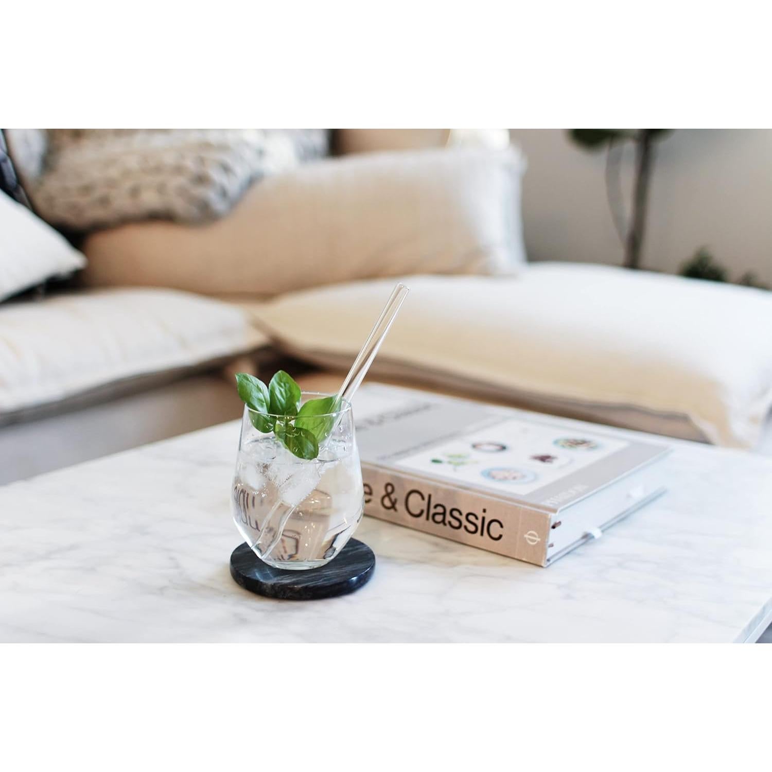 Vaso Popote de Vidrio Soma con Estuche de Silicona 20.3 cm