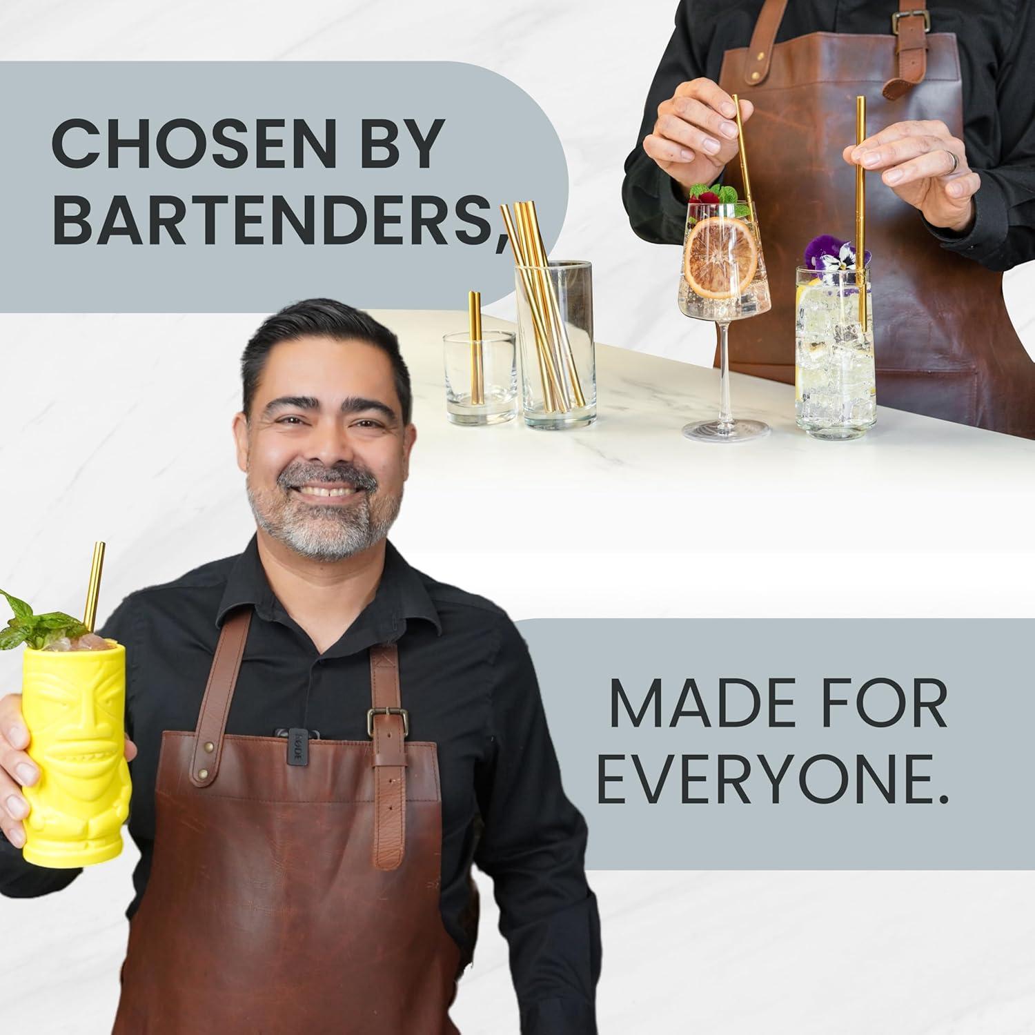 Set de 19 Pajitas Reutilizables Acero Inoxidable A Bar Above