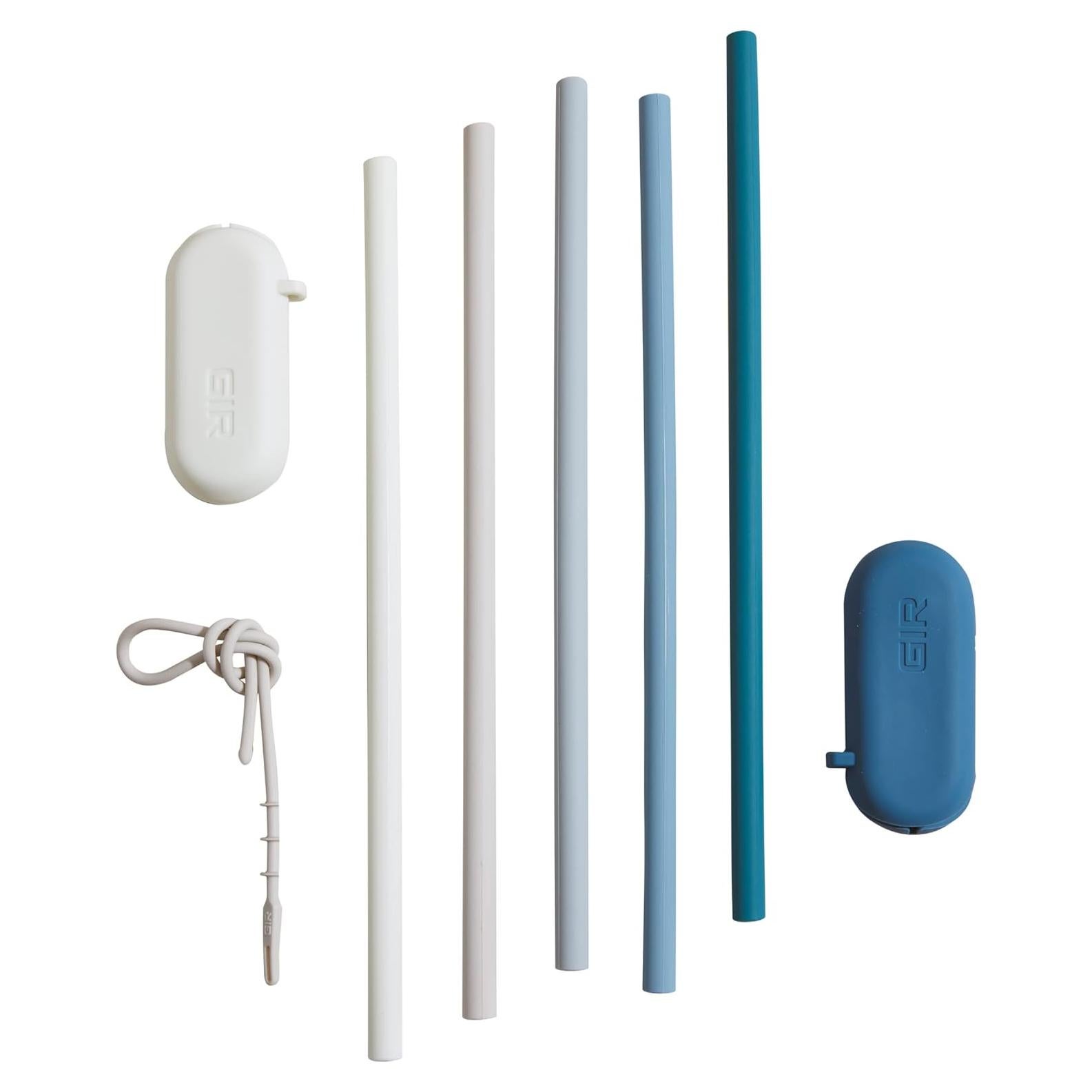 Pajitas Reutilizables de Silicona GIR 10 Pulgadas - 5 Unidades