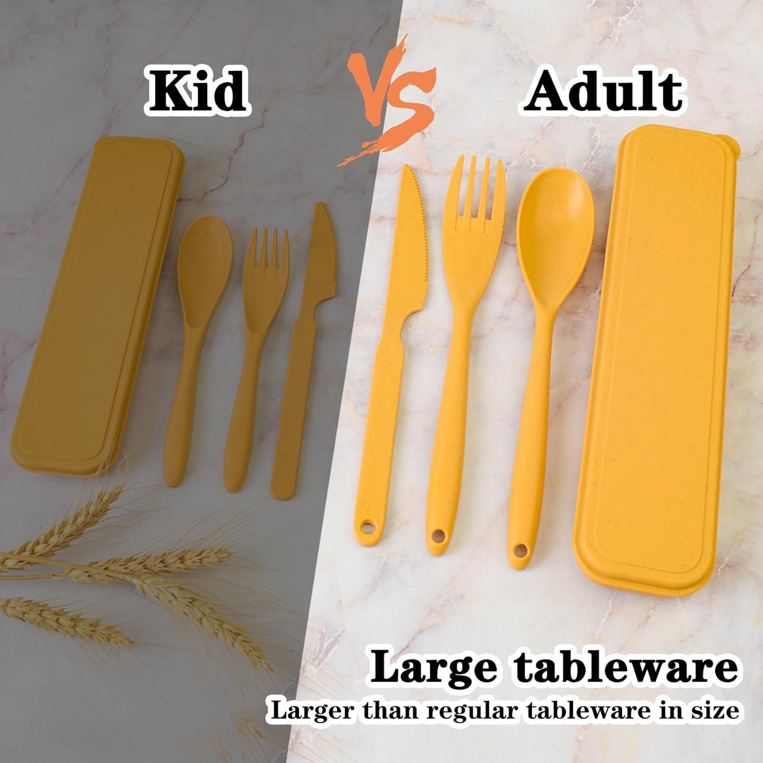 Juego de Utensilios Reutilizables Zoyiancy 4 Piezas para Viaje