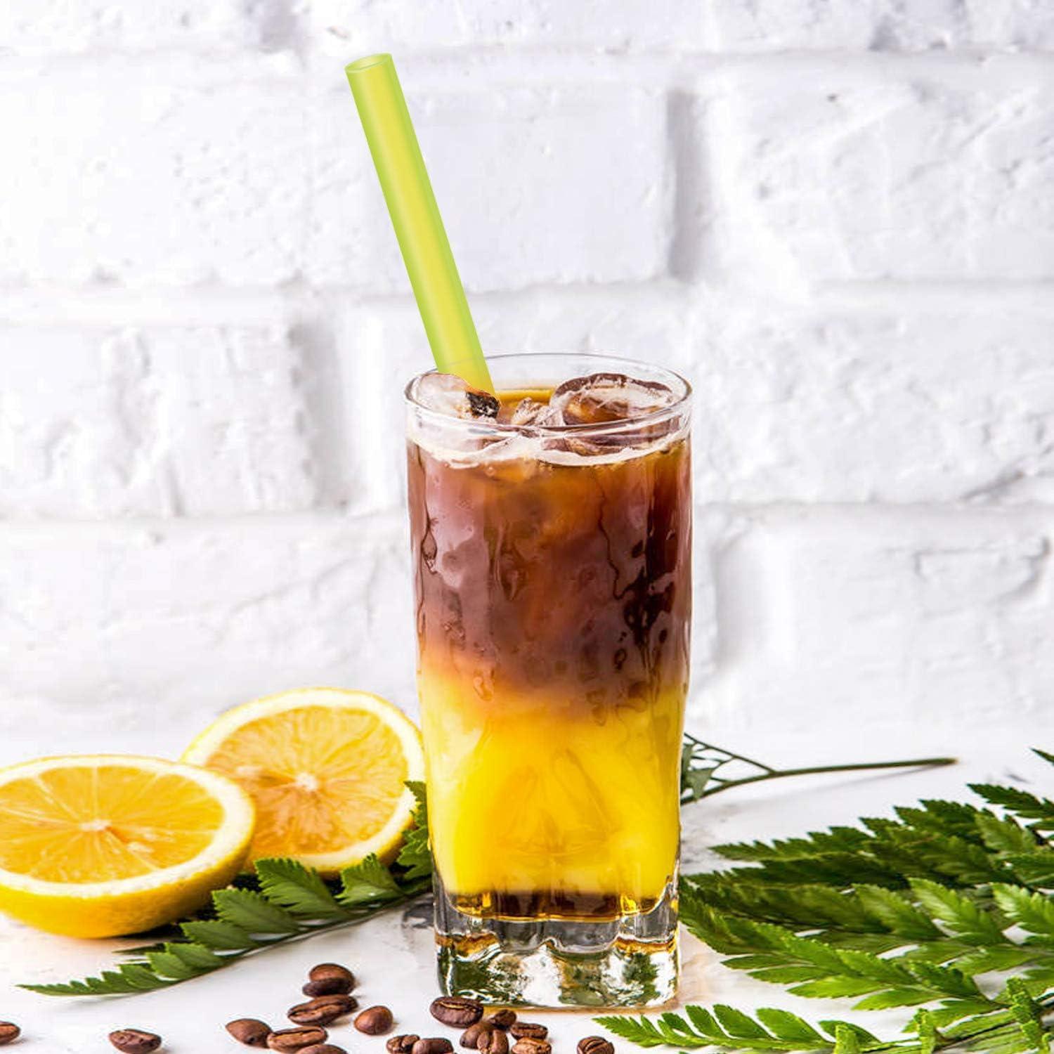 Pajitas Reutilizables Extra Anchas Hiware 26.67 cm - 8 Pcs Multicolor