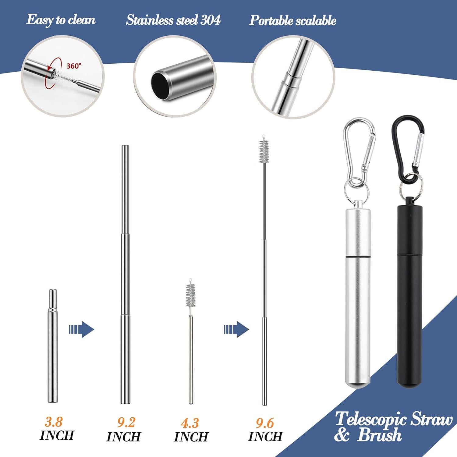 Juego de Cubiertos Reutilizables Hommaly con Estuche Portátil