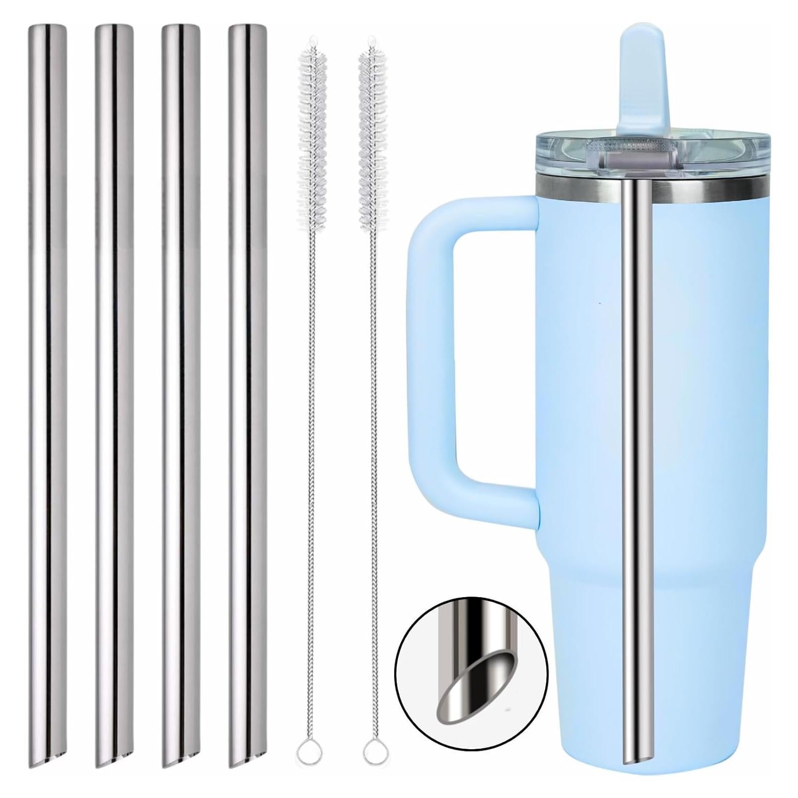 Juego de 4 Popotes de Metal YINORD para Stanley Quencher 40oz