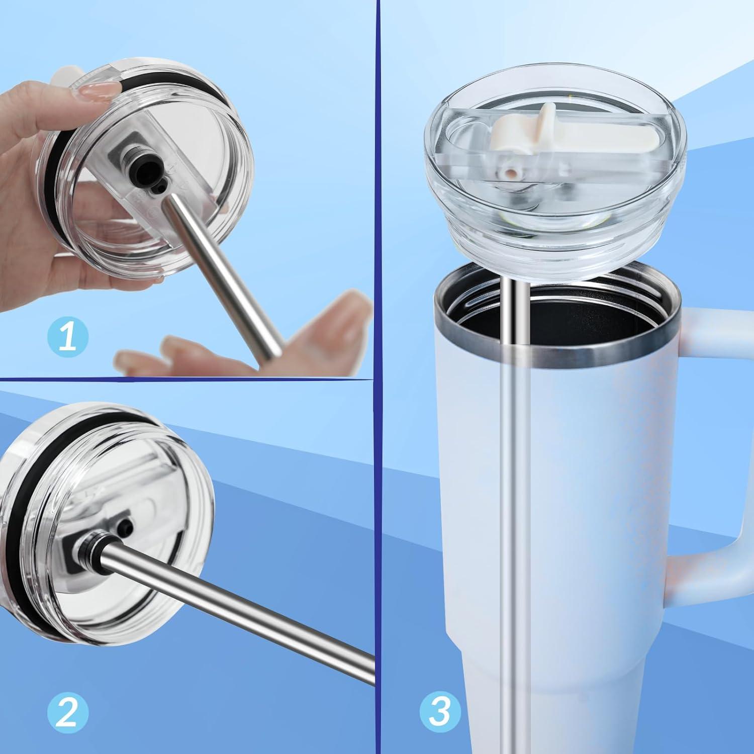 Juego de 4 Popotes de Metal YINORD para Stanley Quencher 40oz