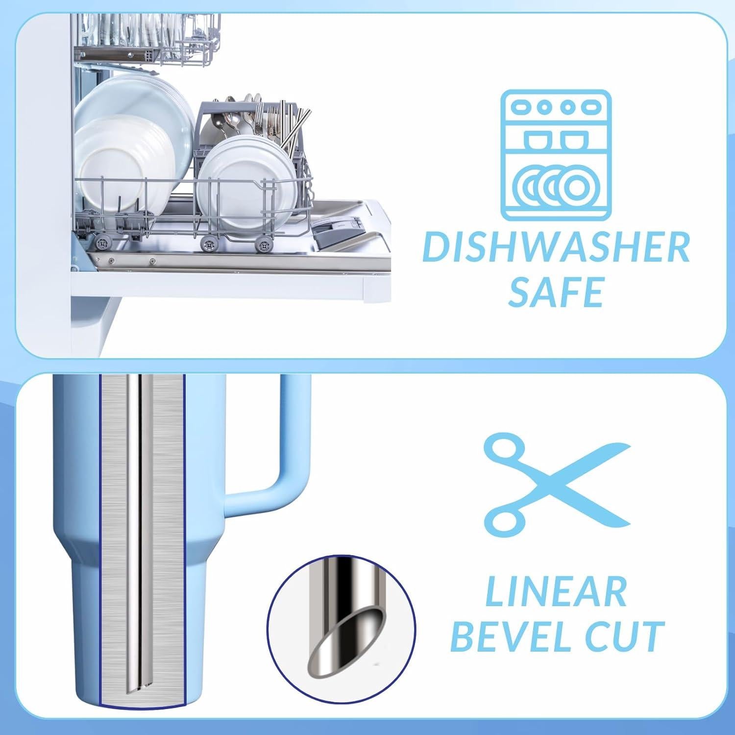 Juego de 4 Popotes de Metal YINORD para Stanley Quencher 40oz