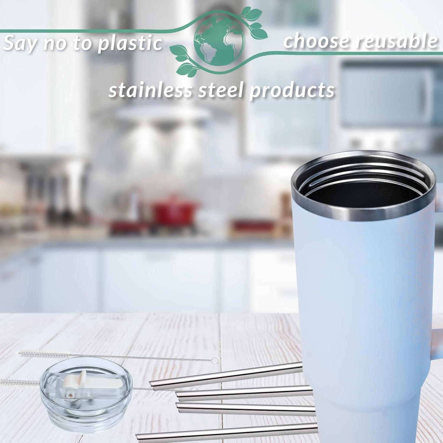 Juego de 4 Popotes de Metal YINORD para Stanley Quencher 40oz