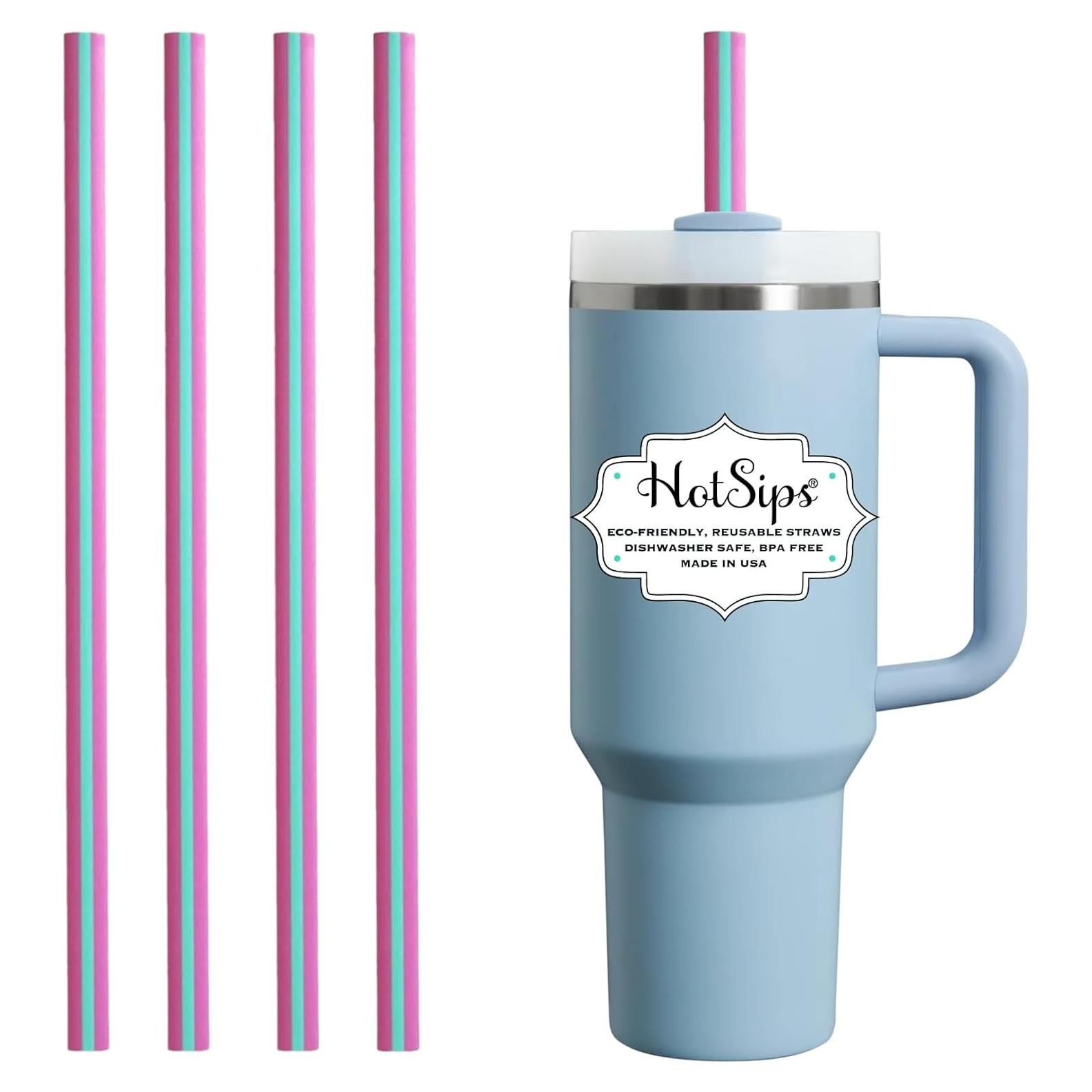 Popotes Reutilizables HotSips XL 30.48 cm Aprobados para Alimentos