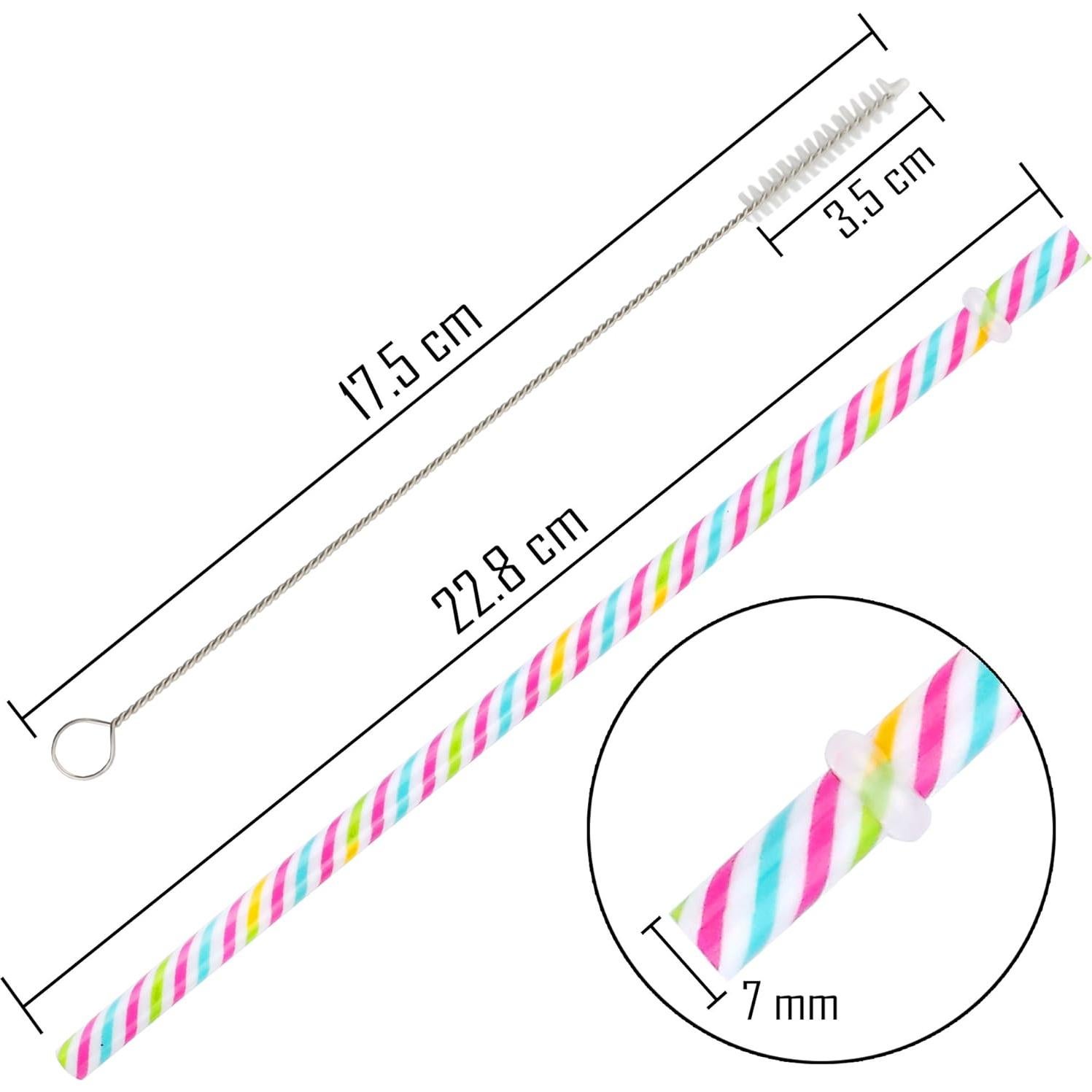 Pajitas Reutilizables JANYUN 40 Piezas 22.8 cm Sin BPA