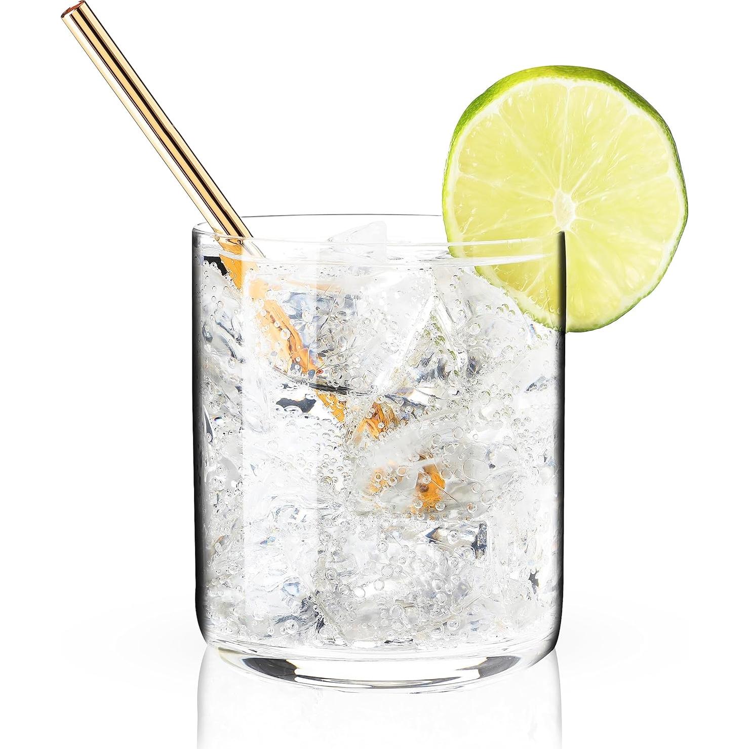 Set de 6 Popotes de Acero Inoxidable Dorado Viski 12.7 cm