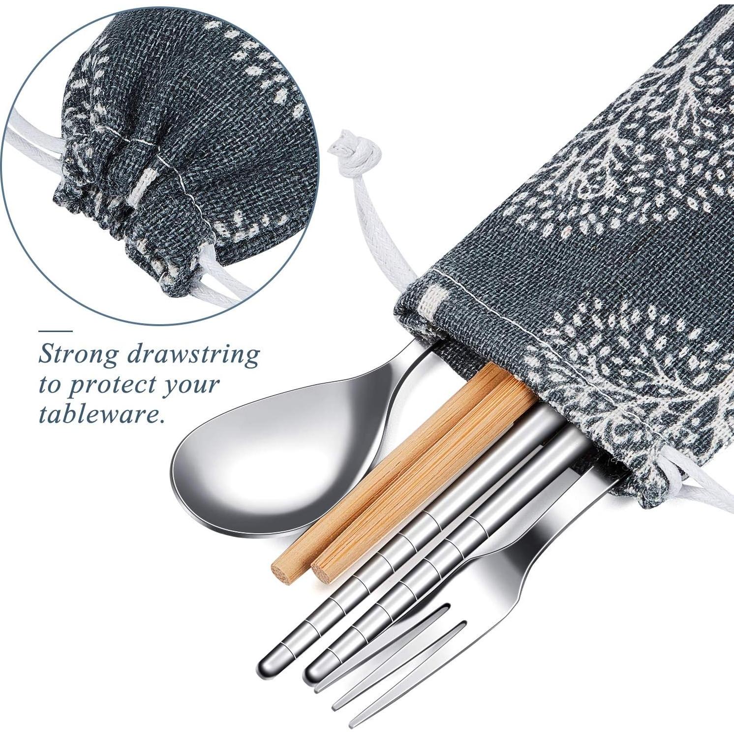 Funda para Pajitas Outus 20 Piezas Lona Reutilizable 26x6 cm