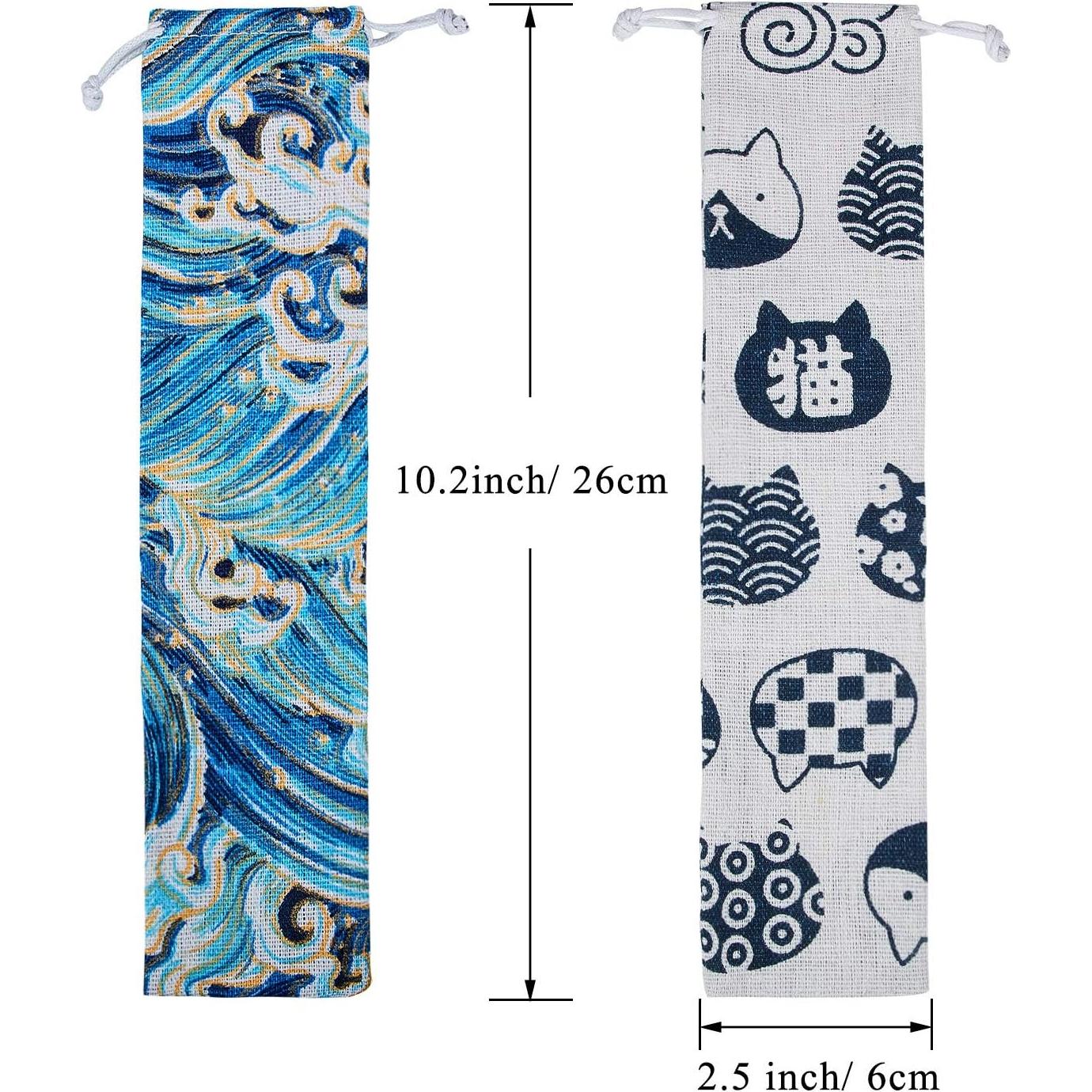 Funda para Pajitas Outus 20 Piezas Lona Reutilizable 26x6 cm