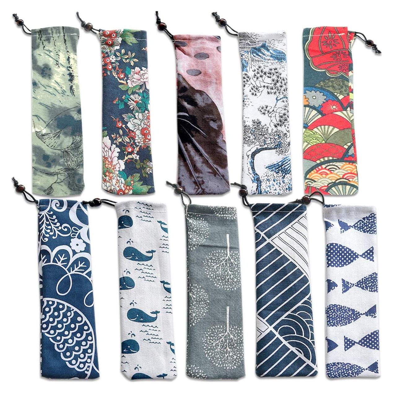 Funda para Pajitas Reutilizable CKANDAY 10 Piezas 25x6 cm