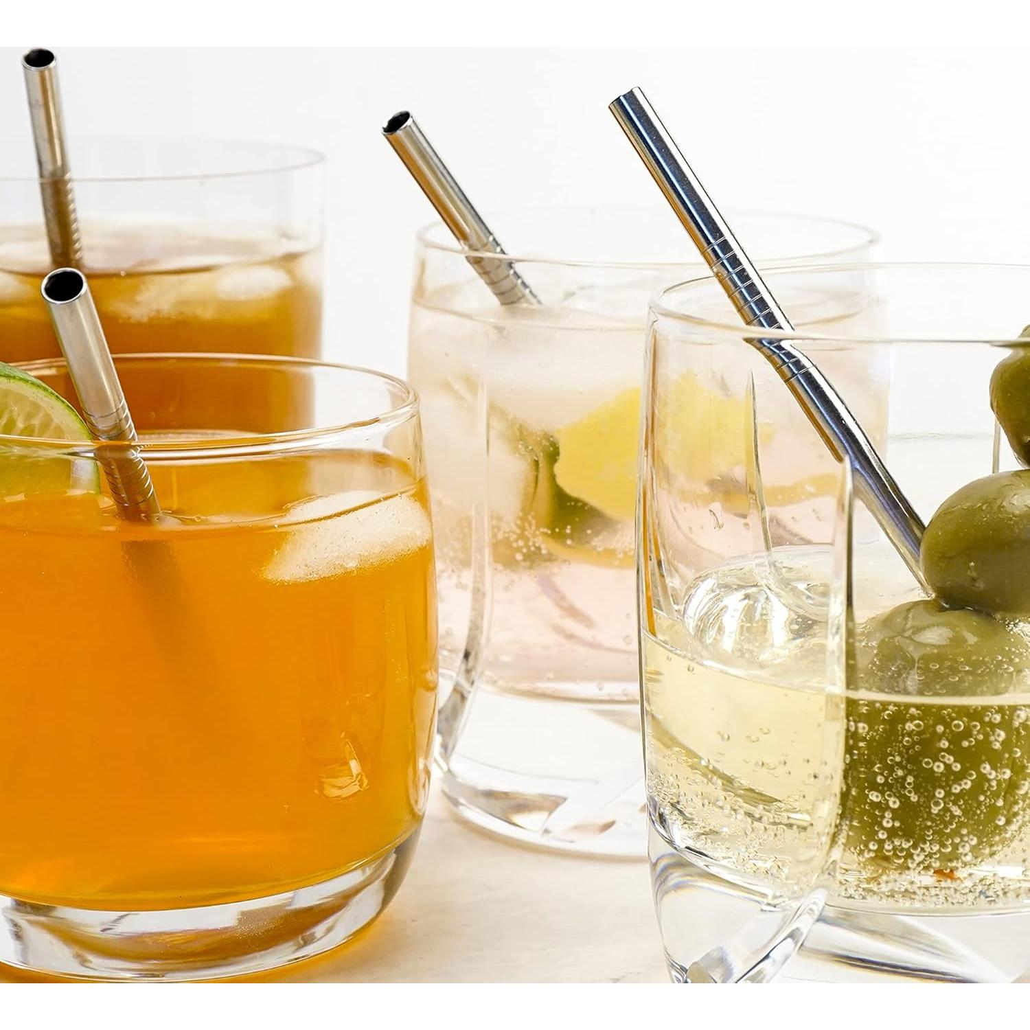 Pajitas Reutilizables RSVP Internacional Acero Inoxidable 12.7 cm - Set de 4