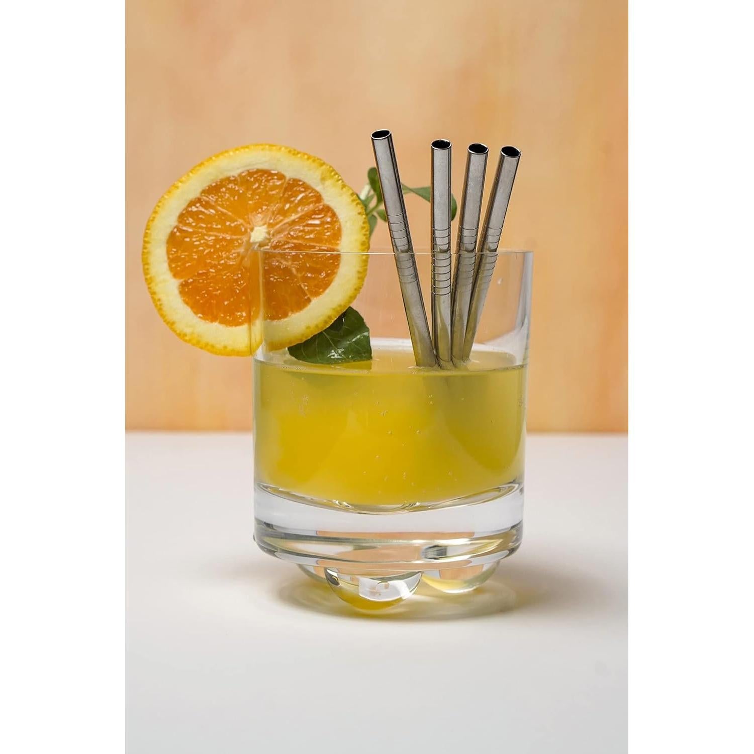 Pajitas Reutilizables RSVP Internacional Acero Inoxidable 12.7 cm - Set de 4