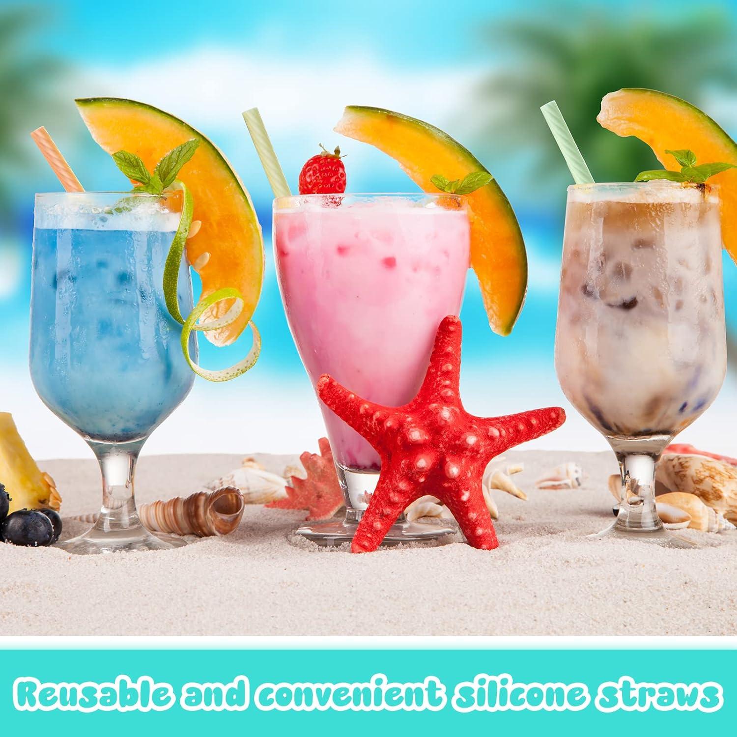 Set de Pajitas de Silicona Reutilizables Meanplan 4 Piezas