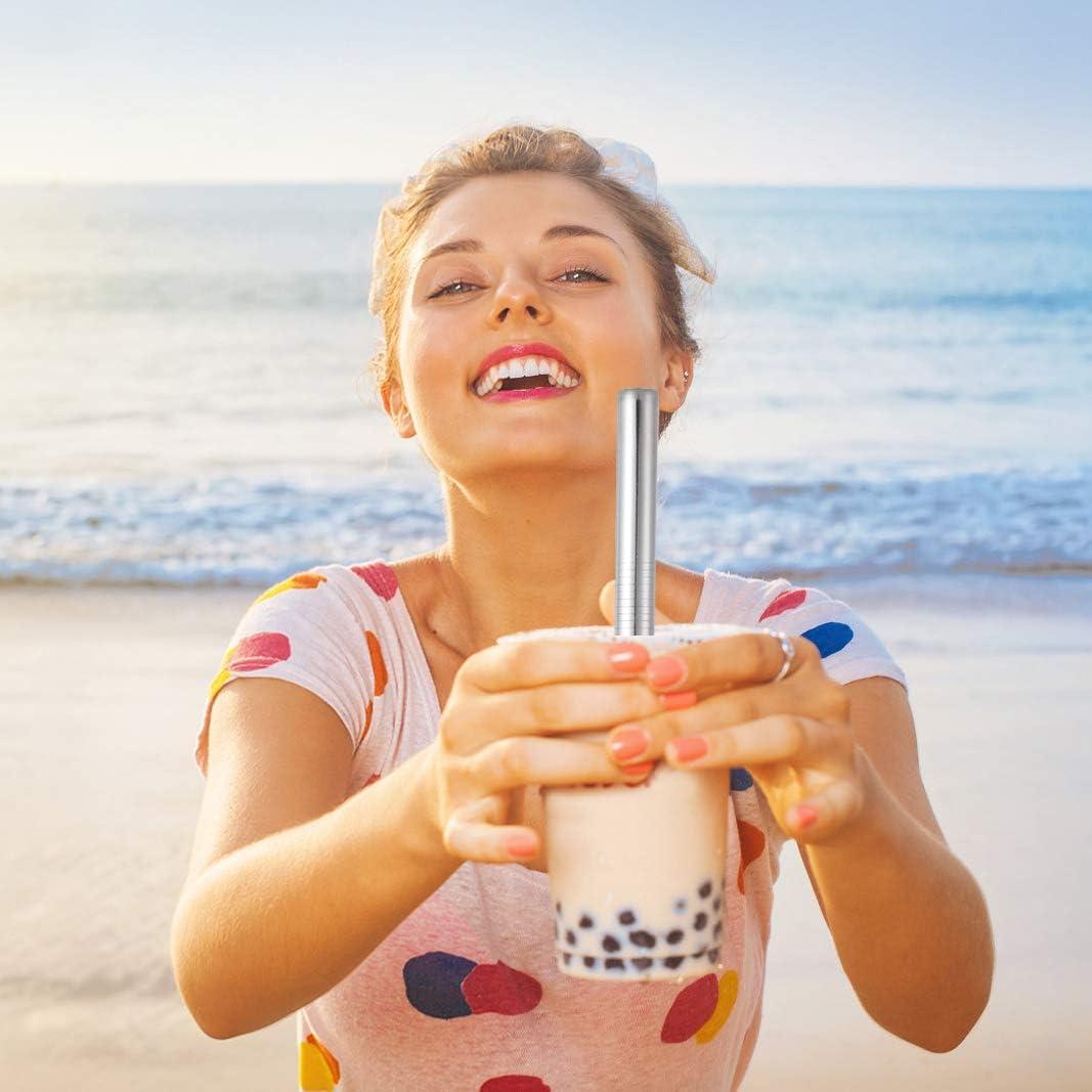 Pajitas Reutilizables de Acero Inoxidable Otstar 6 Pcs 12 mm