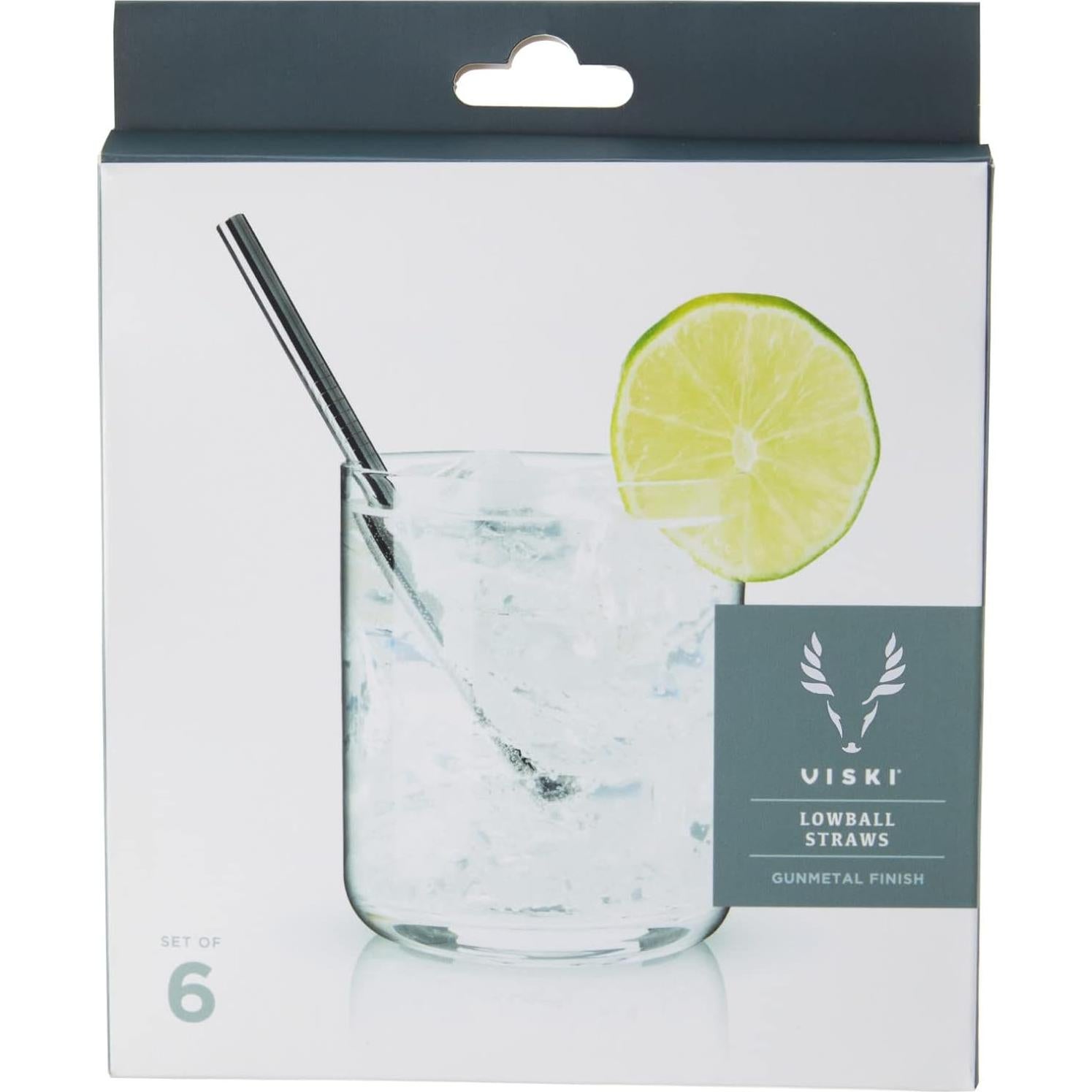 Popotes de Acero Inoxidable Viski Set de 6 Reutilizables 12.7 cm