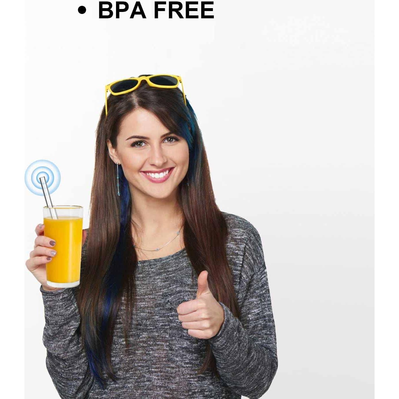 Popotes de vidrio LIFEHIM 9" (22.86 cm) 8mm reutilizables