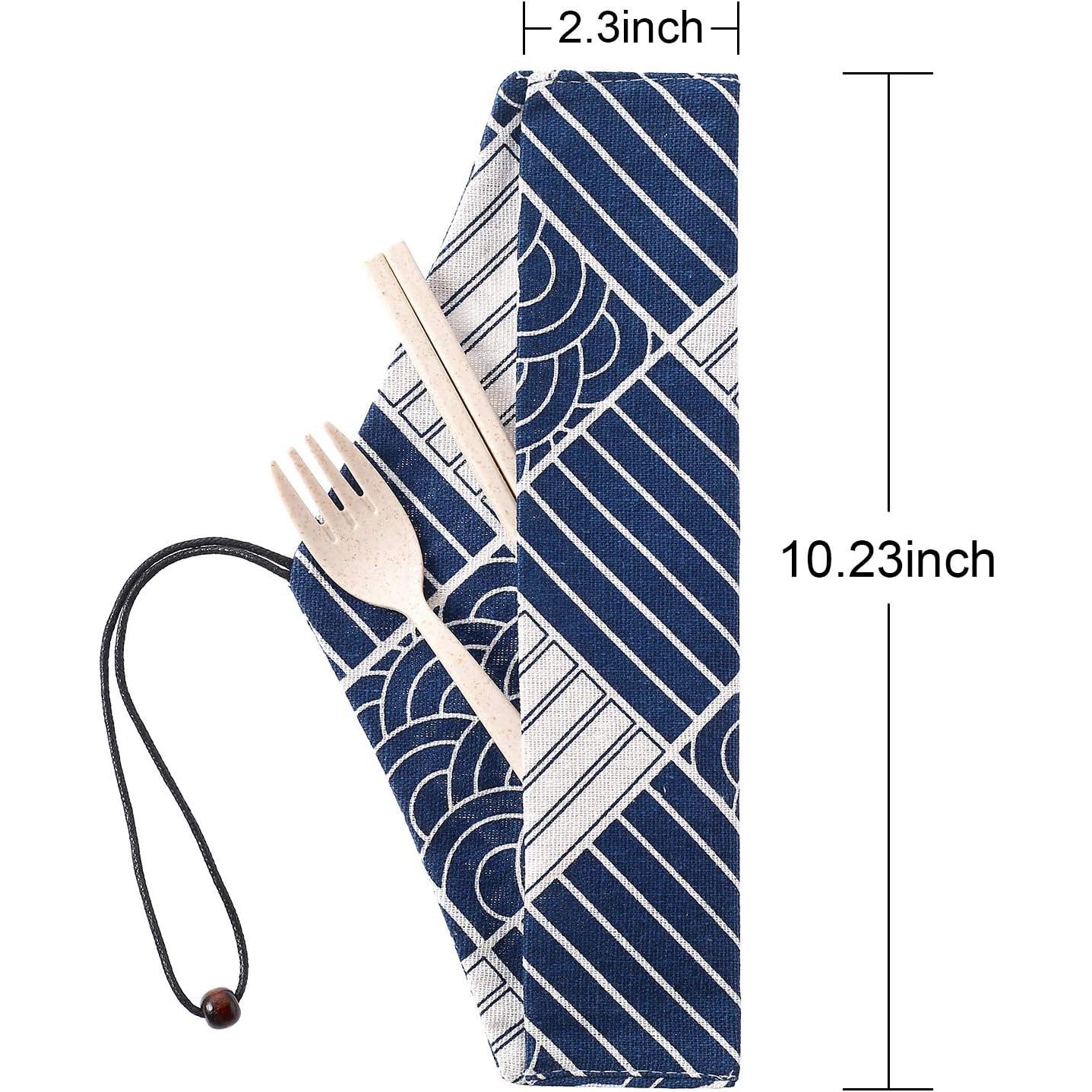 Estuche de transporte para pajitas Tatuo 5 piezas algodón