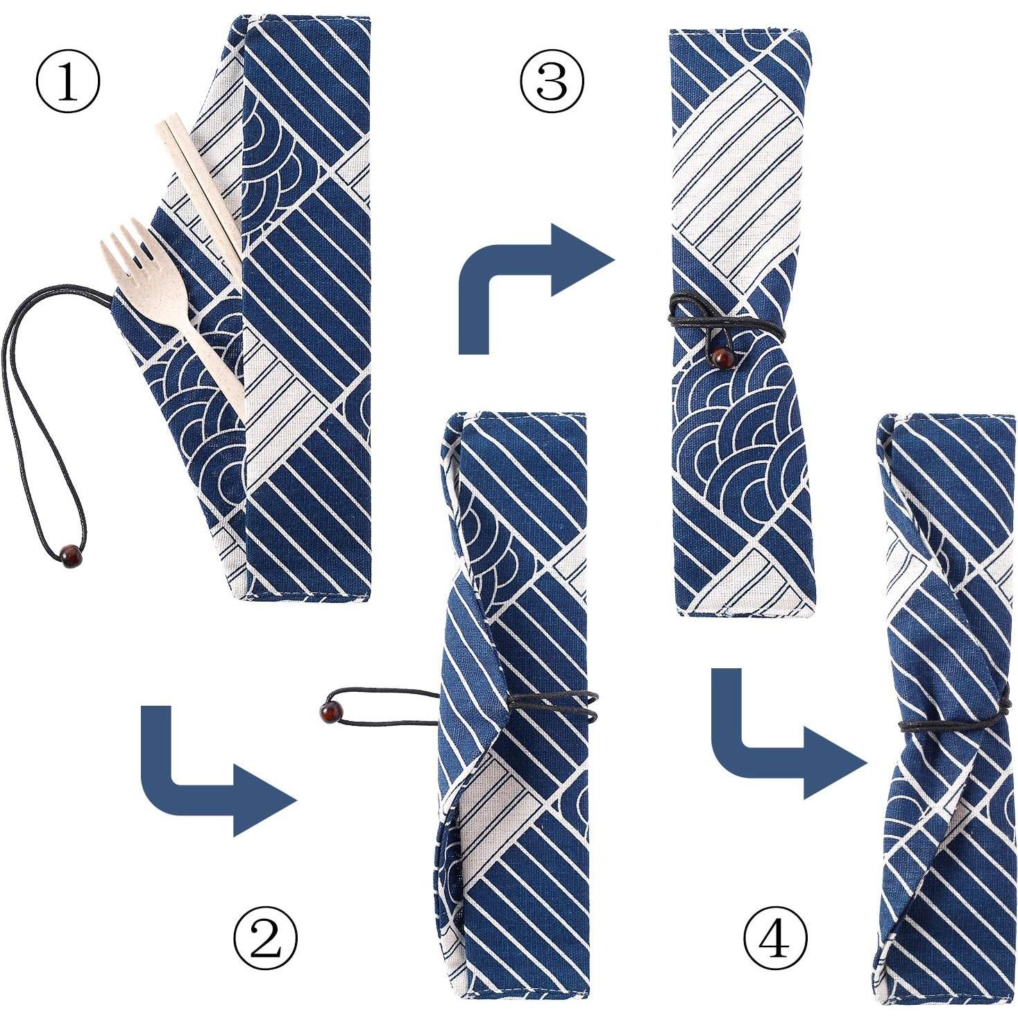 Estuche de transporte para pajitas Tatuo 5 piezas algodón