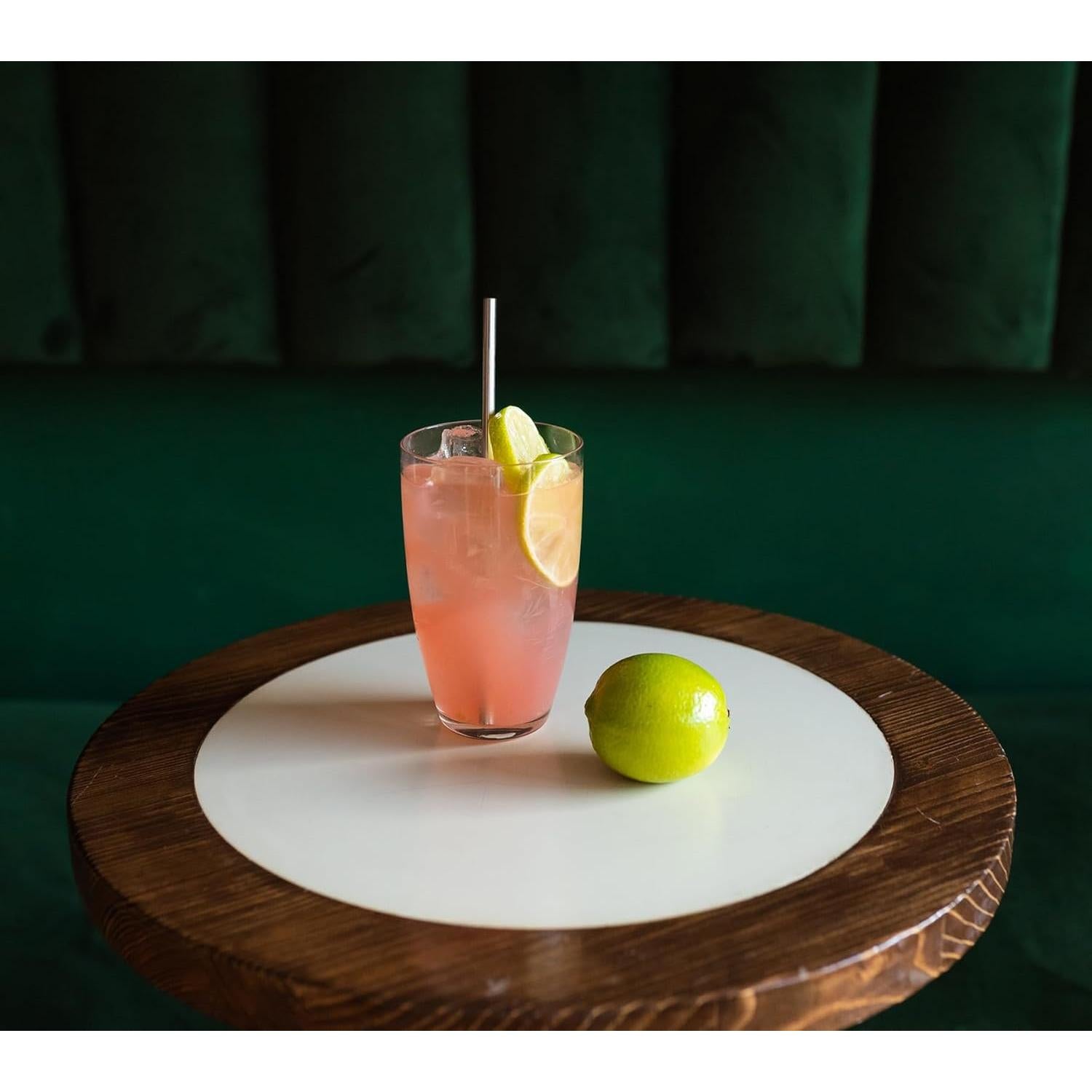 Juego de Popotes de Cóctel Cortos Morneve de Acero Inoxidable 8 Piezas