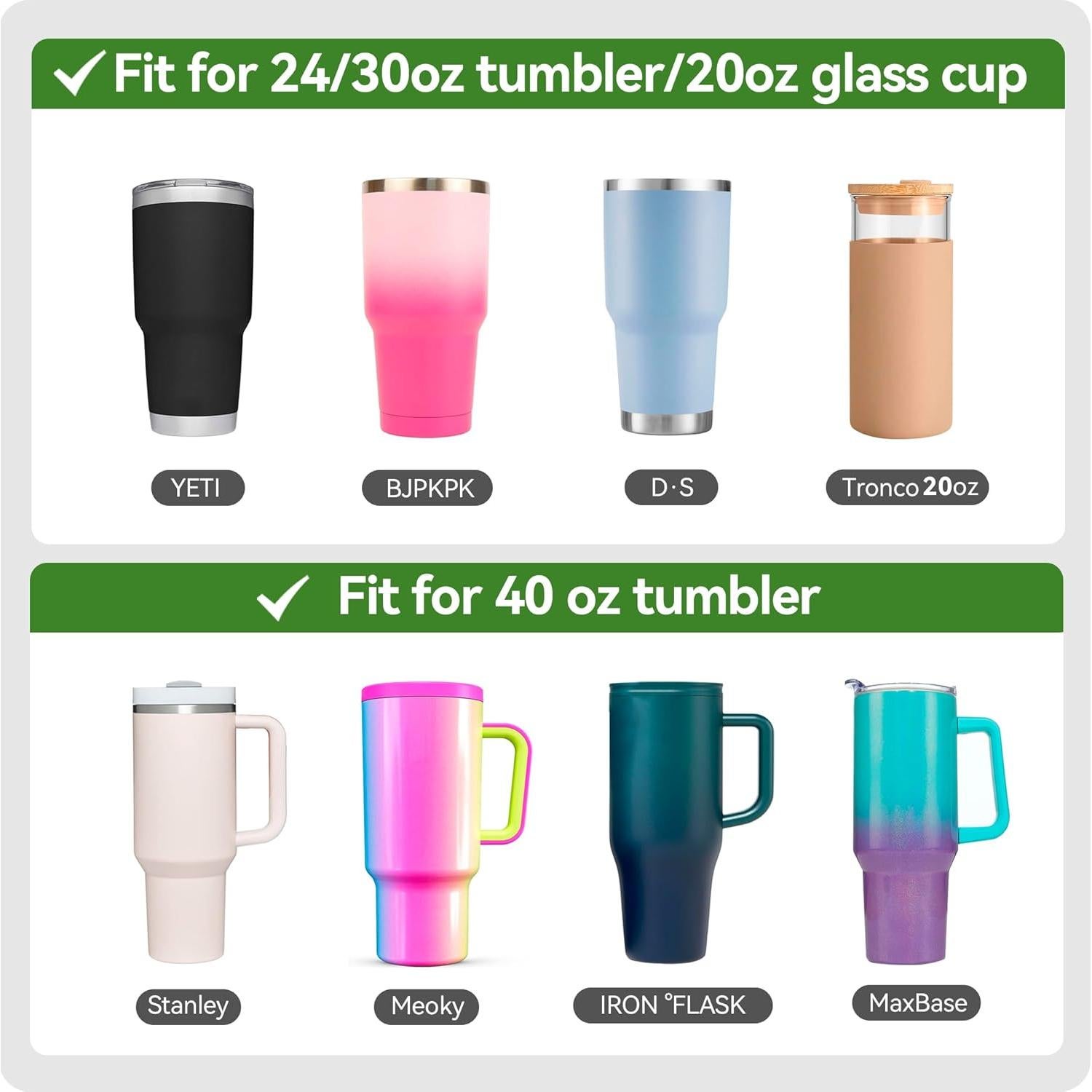 Popotes Metálicos Reutilizables Snowfall 31 cm y 24 cm con Silicona