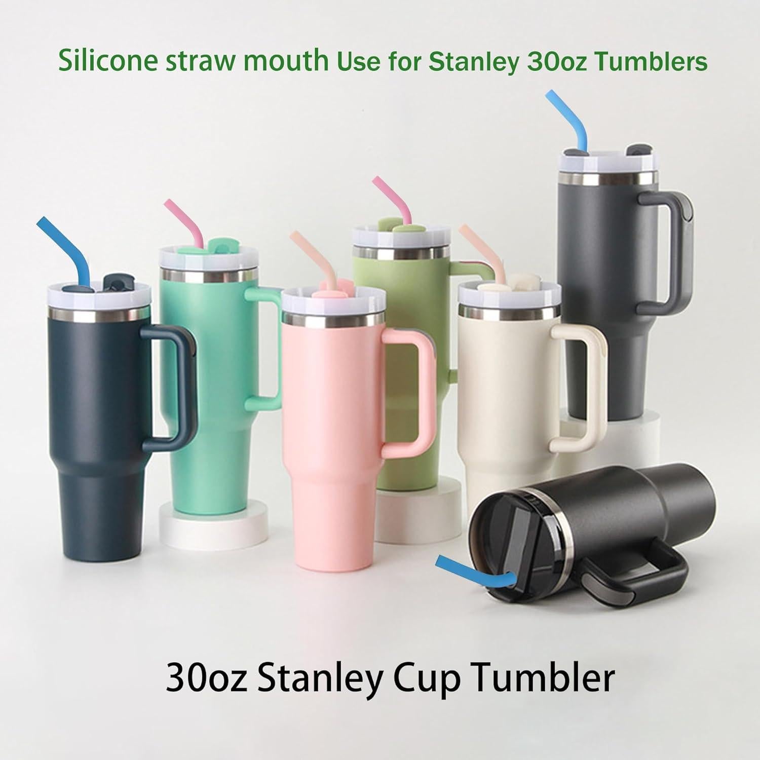 Popotes Reutilizables de Titanio WEQIE con Puntas de Silicona 4 Pzas