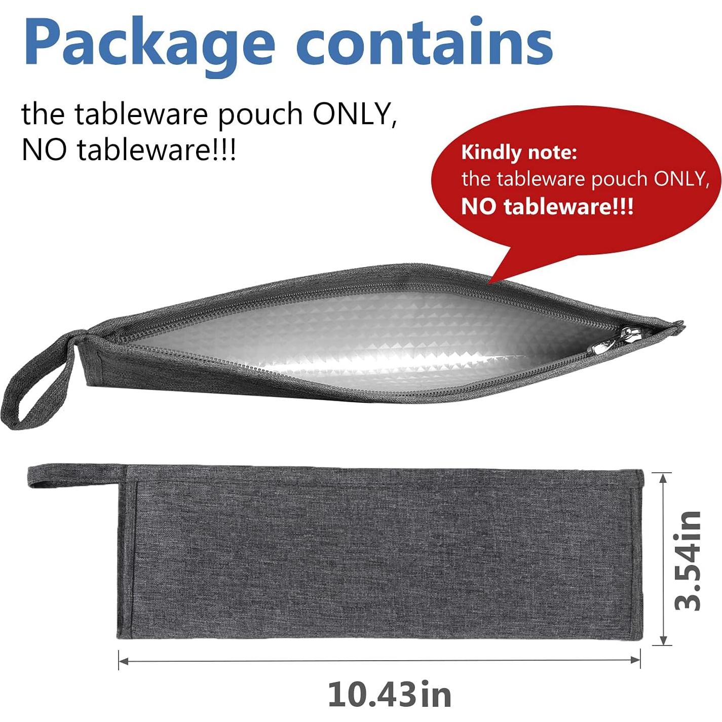 Funda Reutilizable para Utensilios de Viaje Aosbos - Gris