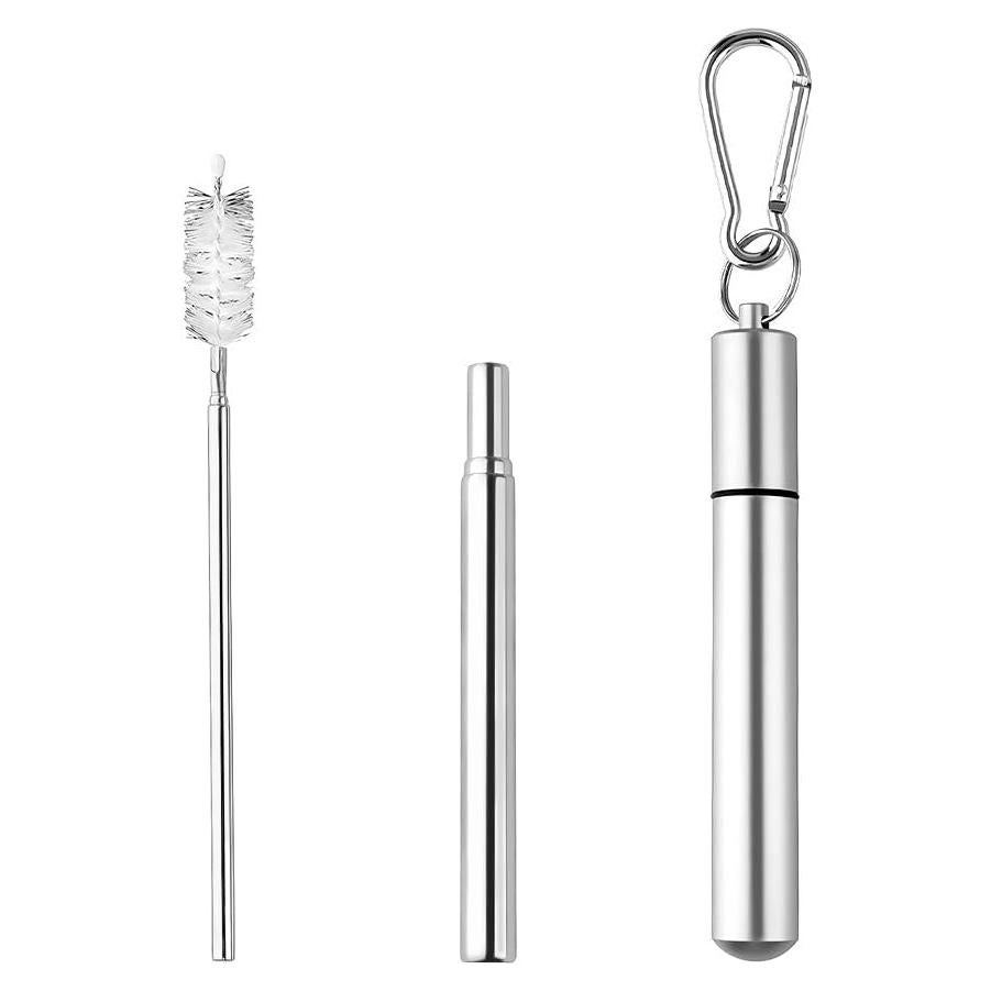 Popotes Plegables Reutilizables Sisadodo con Estuche y Cepillo