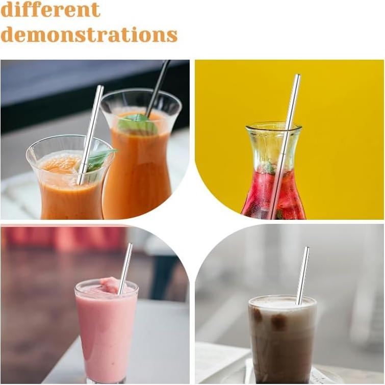 Popotes Plegables Reutilizables Sisadodo con Estuche y Cepillo