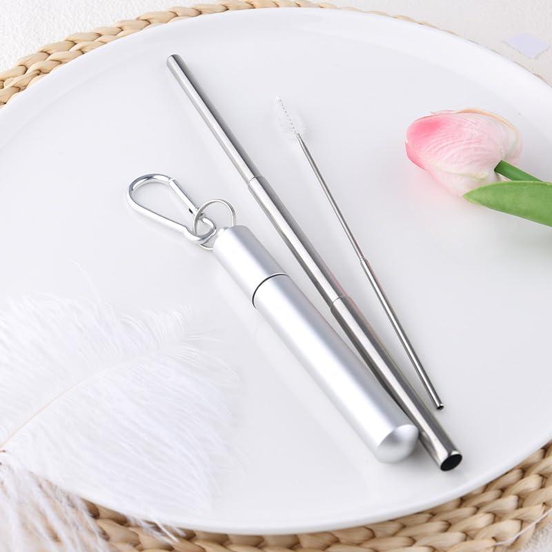 Popotes Plegables Reutilizables Sisadodo con Estuche y Cepillo