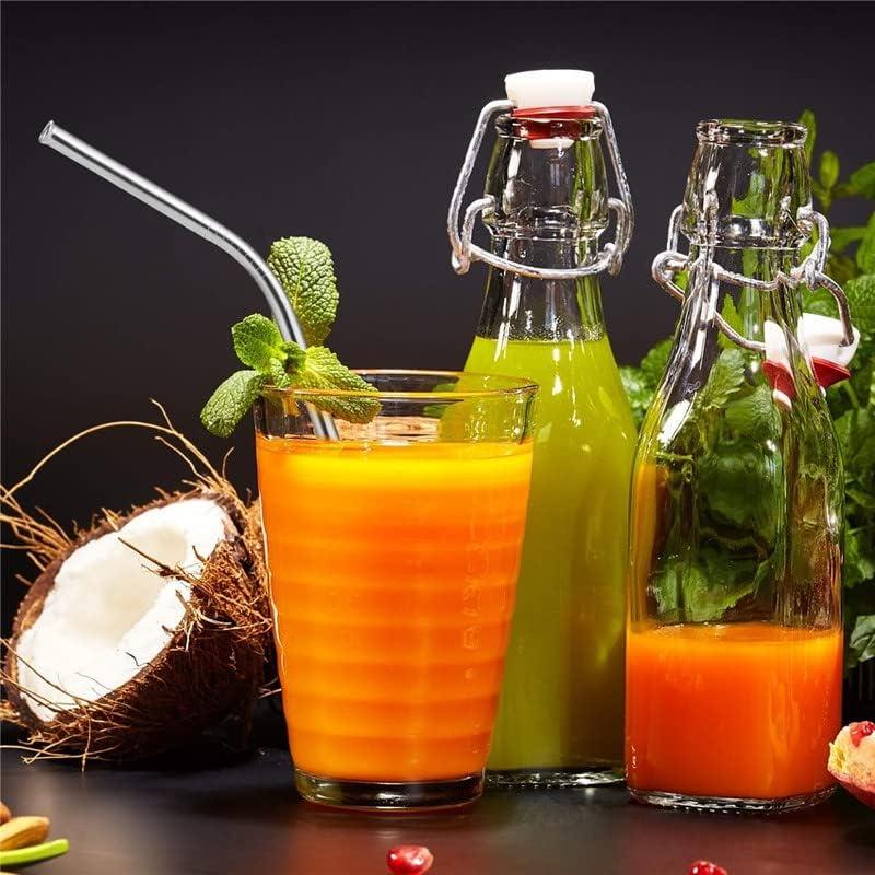 Paquete de 12 Pajitas Reutilizables de Acero Inoxidable Zam Imports