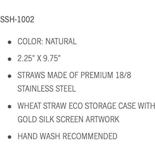 Juego de Pajitas Reutilizables DesignWorks Ink - Natural
