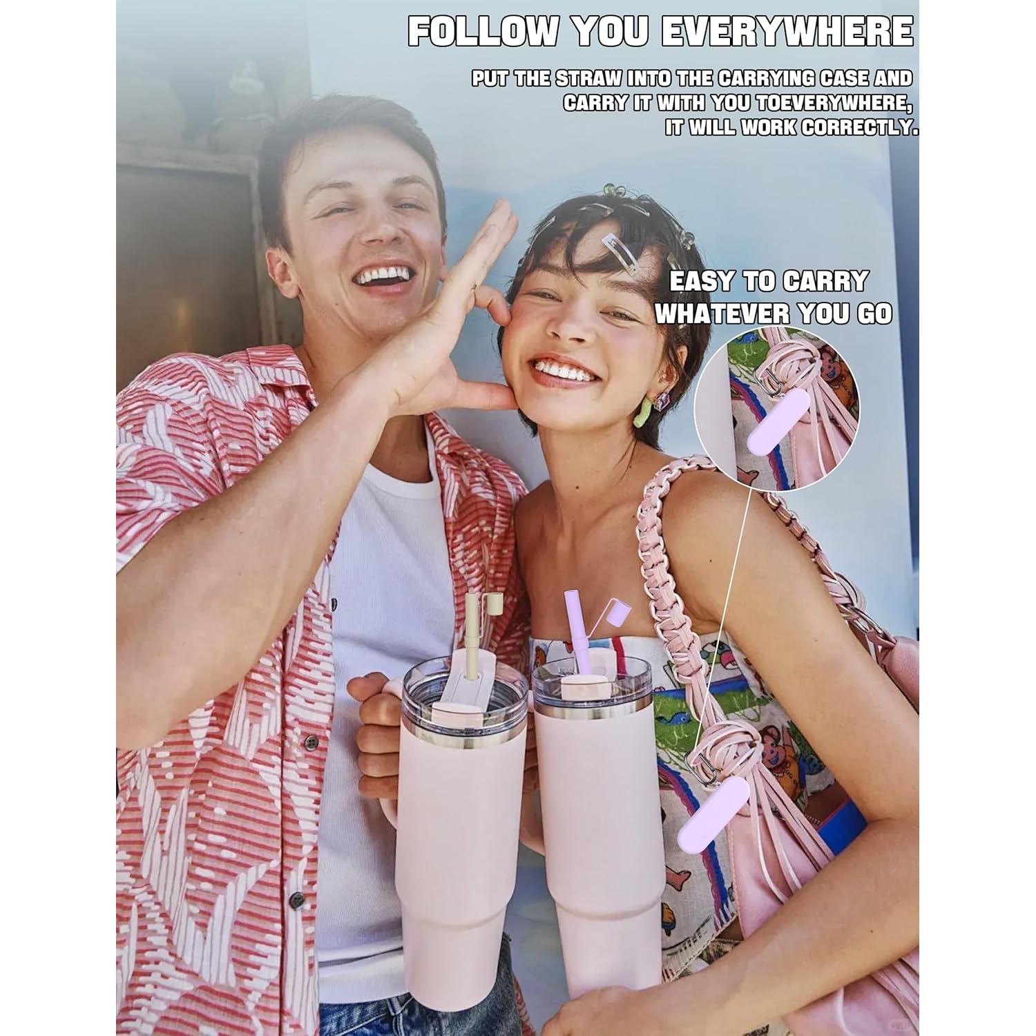 Popotes Reutilizables Doboli 30.48 cm con Estuche y Cepillos