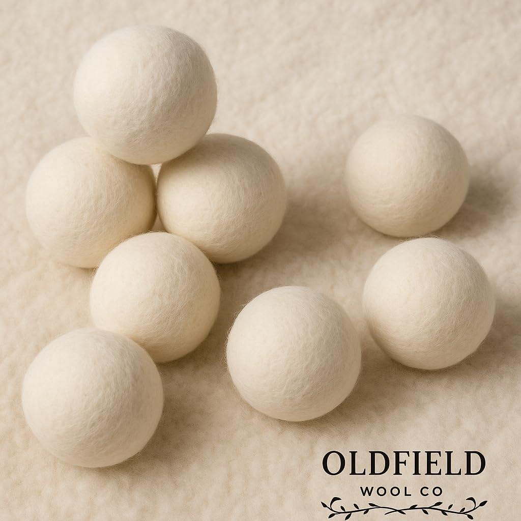Bolas de Secado de Lana Orgánica XL Oldfield Wool Co - 6 Unidades