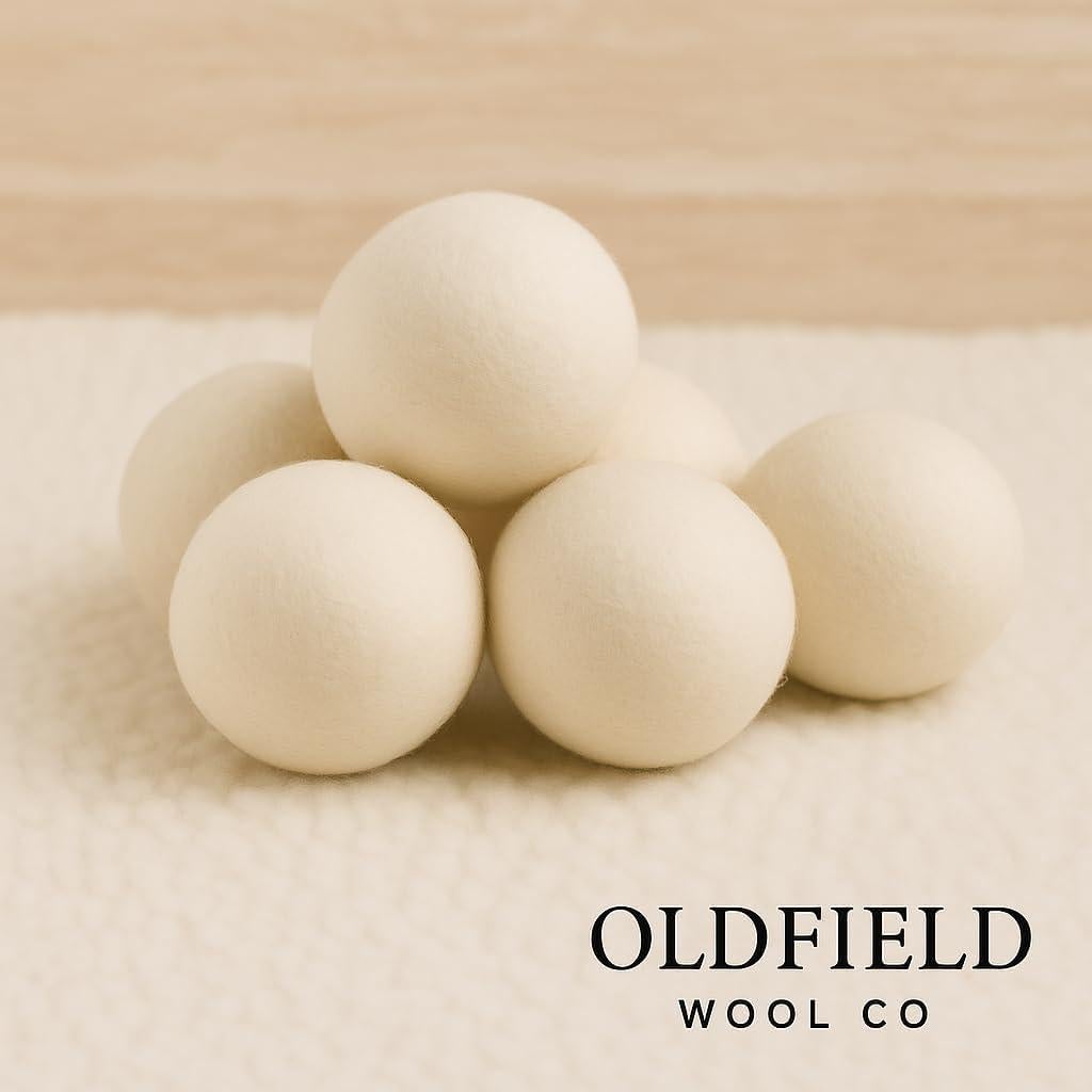 Bolas de Secado de Lana Orgánica XL Oldfield Wool Co - 6 Unidades