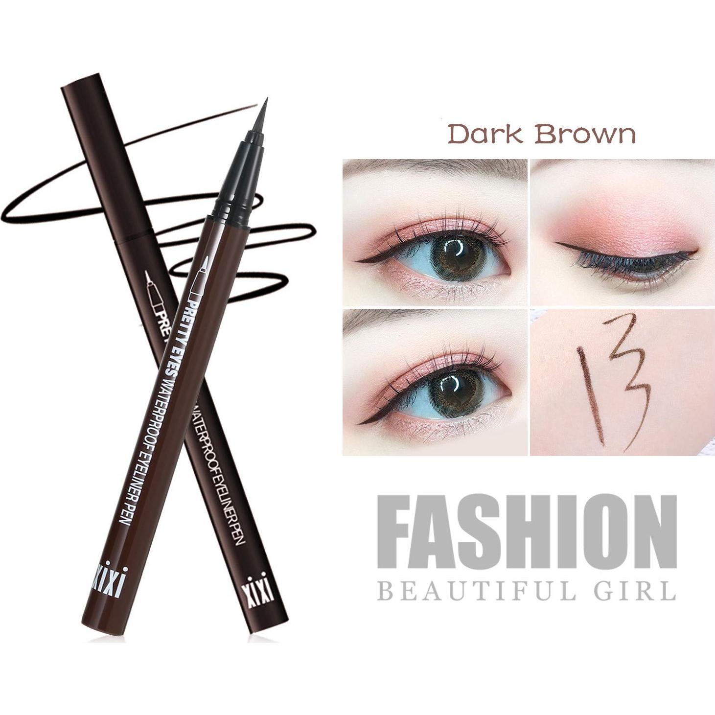 Delineador Líquido Impermeable Vtrem 2 Piezas Negro/Marrón