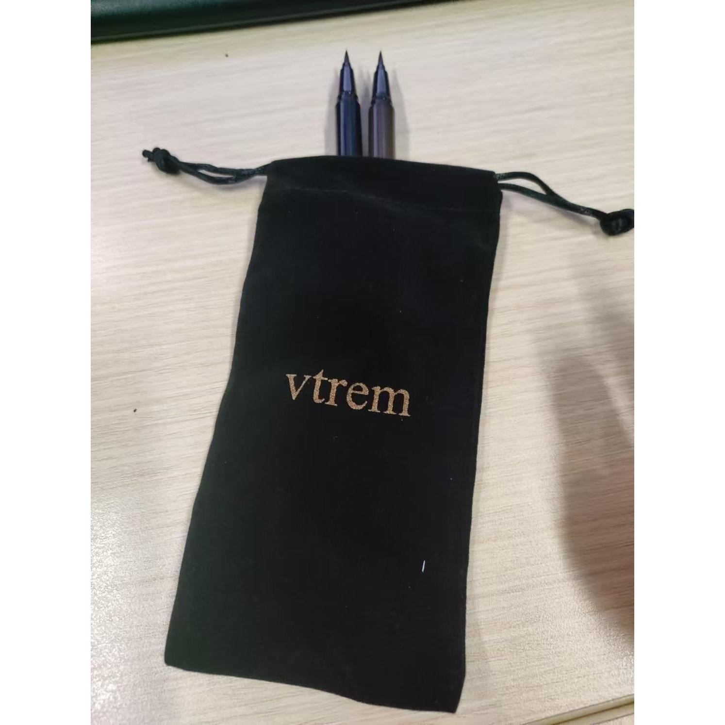 Delineador Líquido Impermeable Vtrem 2 Piezas Negro/Marrón